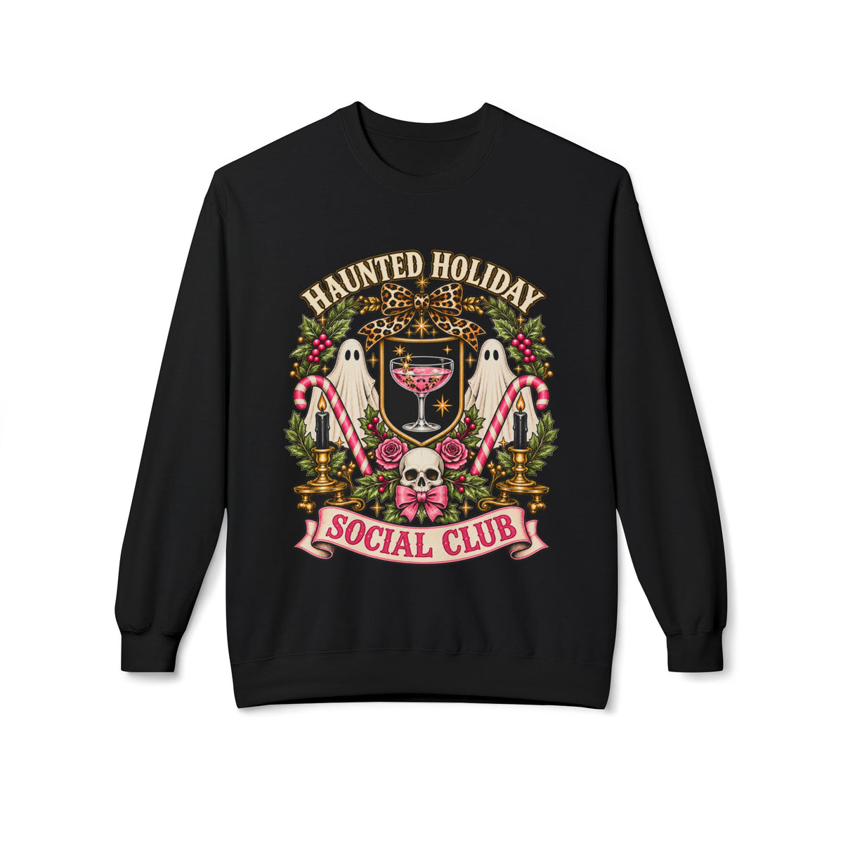 Haunted Holiday Social Club Christmas Sweatshirt - Boo Crew Boutique