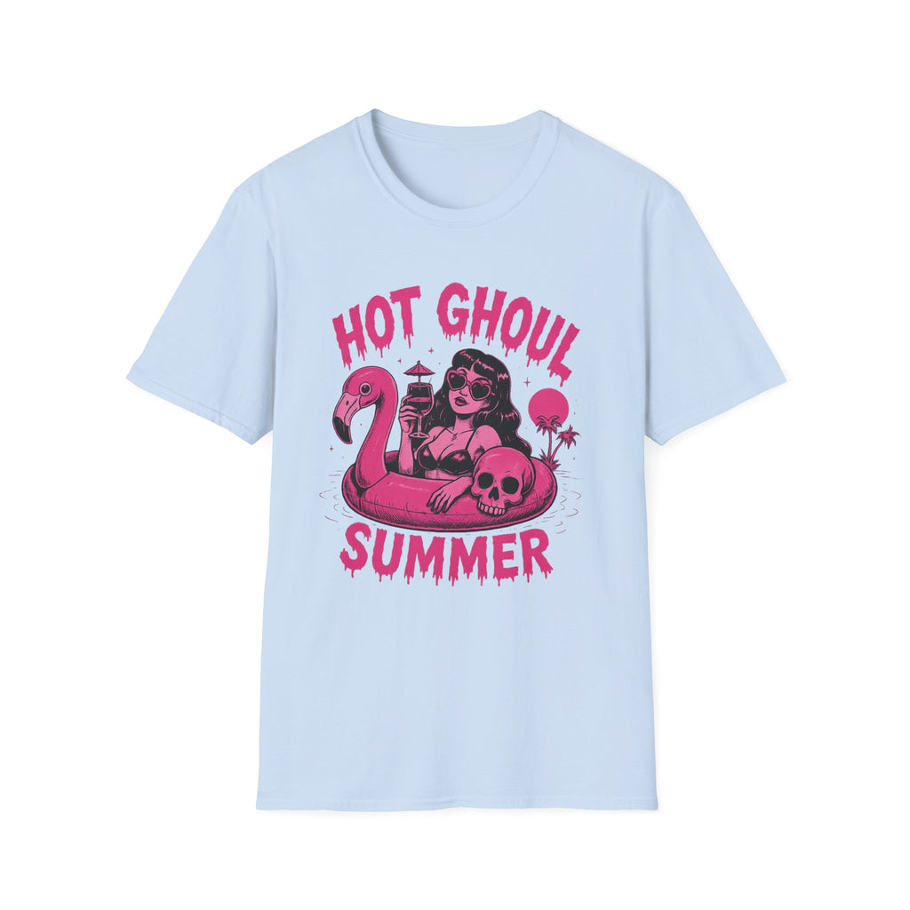 Hot Ghoul Summer T-Shirt — Retro Pink Halloween Beach Graphic - Boo Crew Boutique