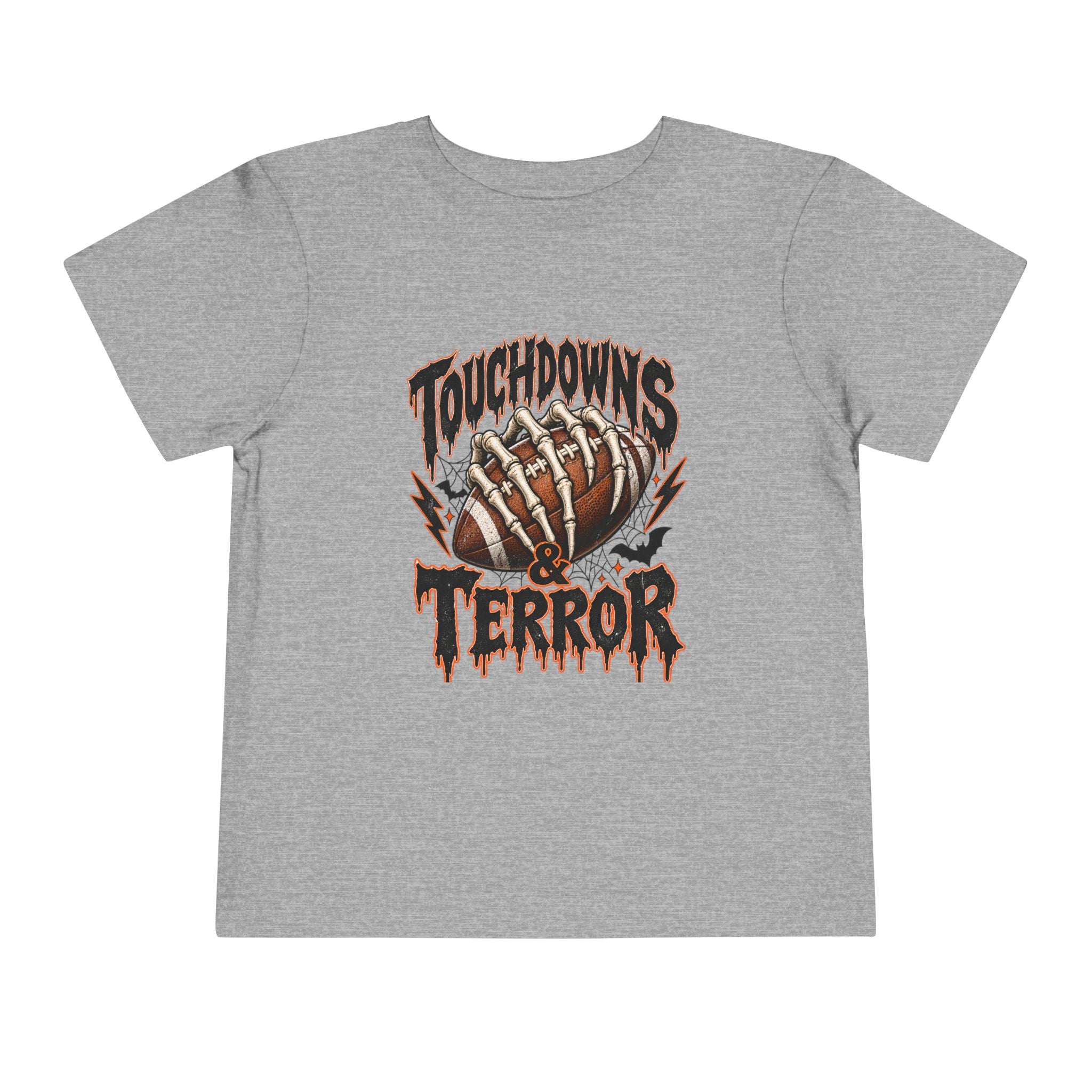 Toddler Tee — "Touchdowns & Terror" Football Graphic