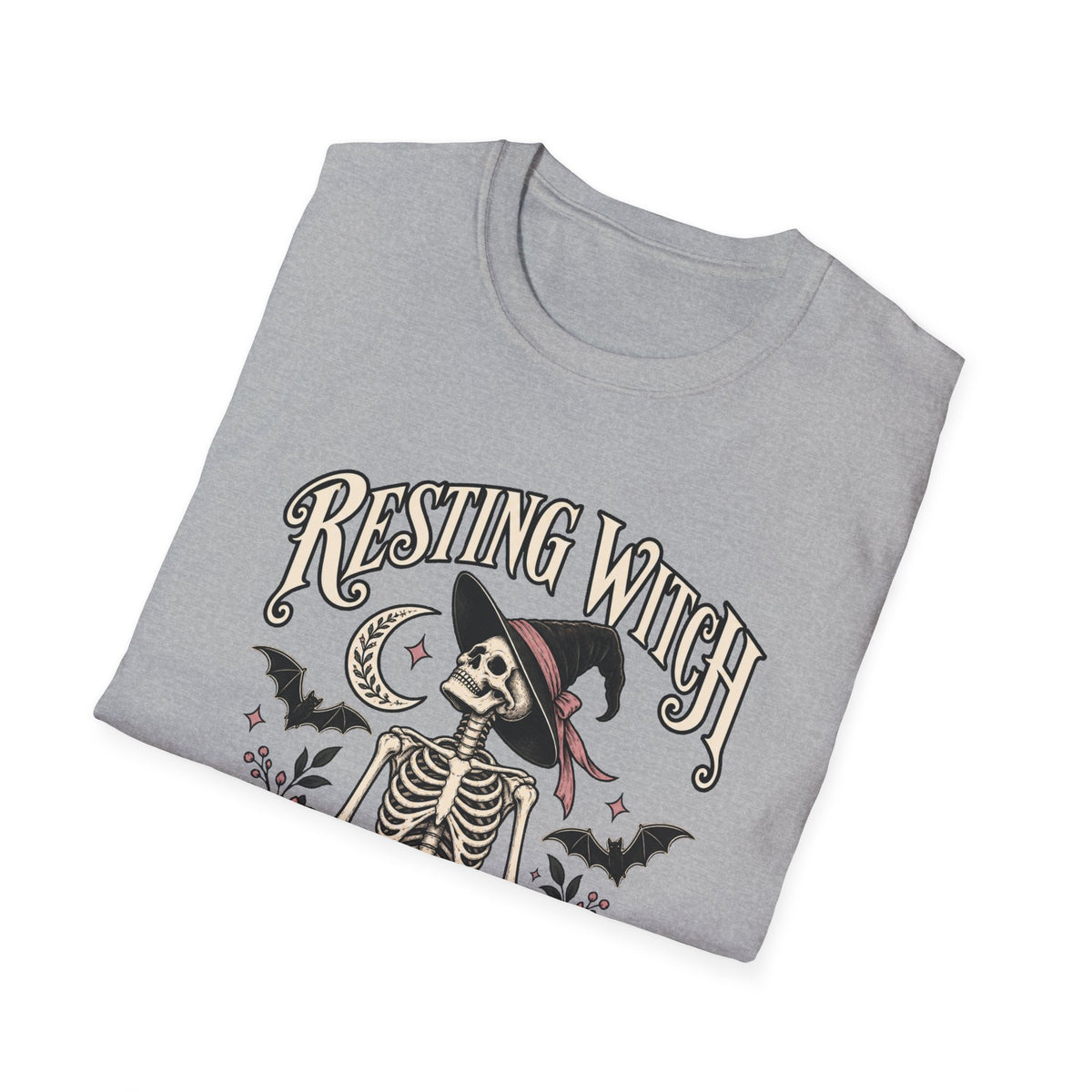 Resting Witch Face Skeleton Yoga Halloween T-Shirt - Boo Crew Boutique