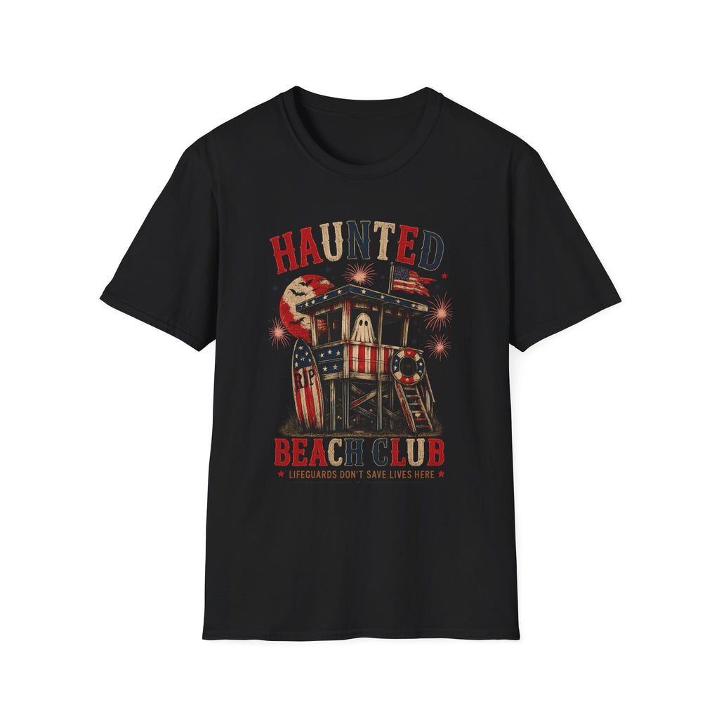 Haunted Beach Club T-Shirt — Vintage Surf Lifeguard Tee - Boo Crew Boutique