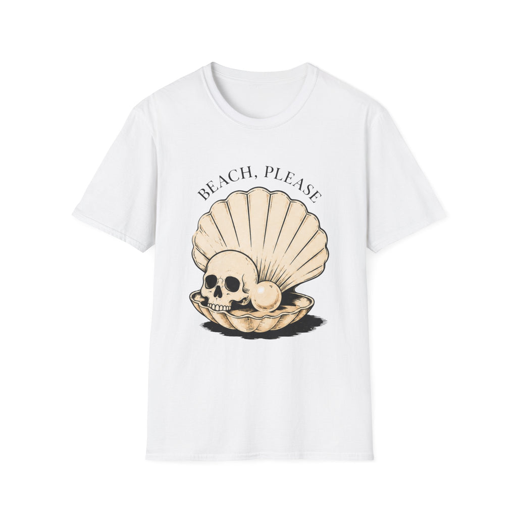Beach, Please Tee — Shell & Skull Graphic T-Shirt - Boo Crew Boutique