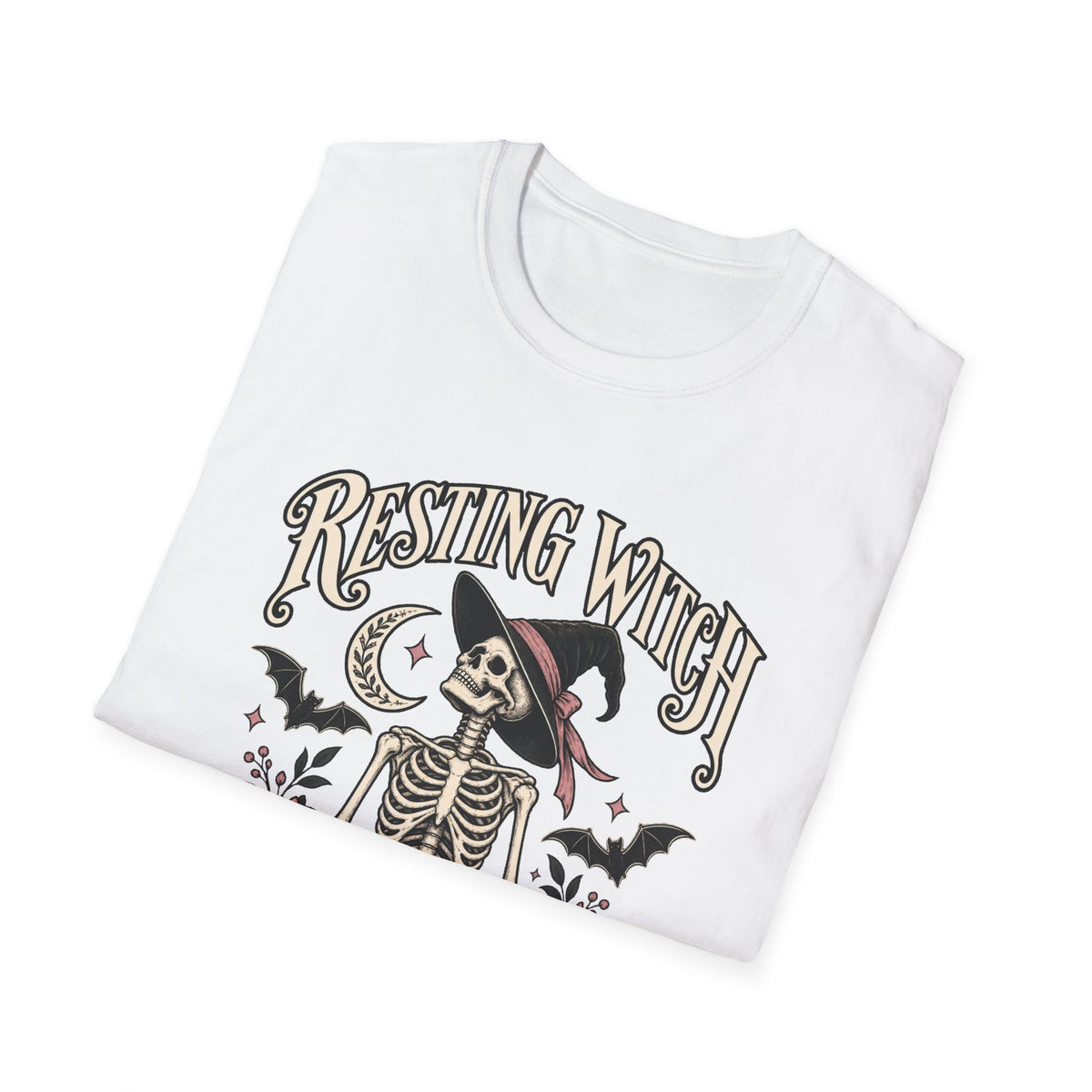 Resting Witch Face Skeleton Yoga Halloween T-Shirt - Boo Crew Boutique