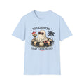 Too Ghosted To Be Caffeinated T-Shirt — Funny Retro Ghost Palm Tree Tee