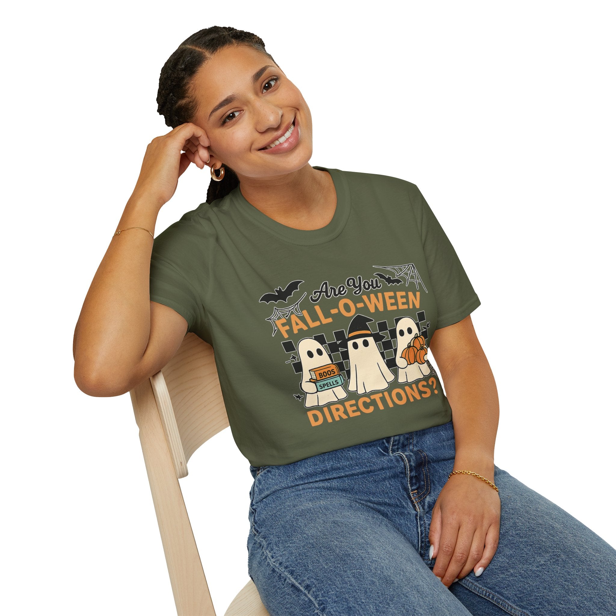 Fall - O - Ween Ghost T-Shirt — "Are You Fall - O - Ween Directions?" Halloween Pumpkin Tee - Boo Crew Boutique