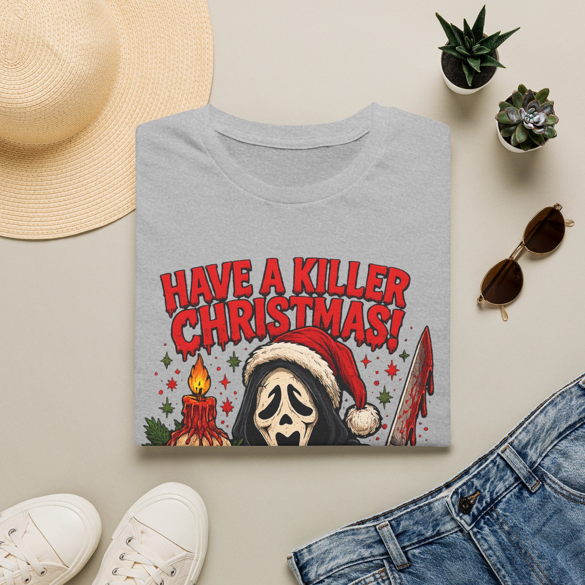 Have a Killer Christmas! Horror Santa T-Shirt — Funny Scream Mask Holiday Tee - Boo Crew Boutique