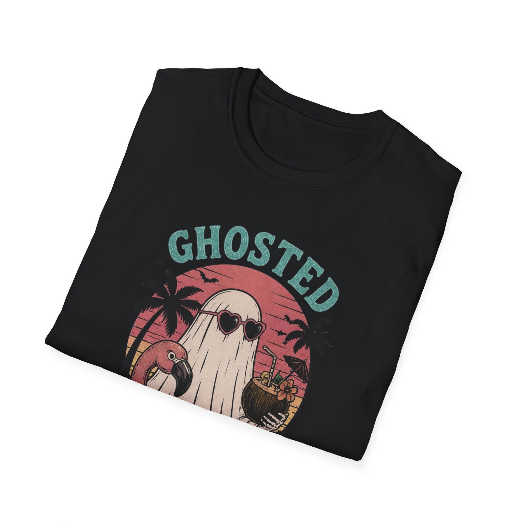 Ghosted for the Summer T-Shirt — Retro Beach Ghost Graphic Tee - Boo Crew Boutique