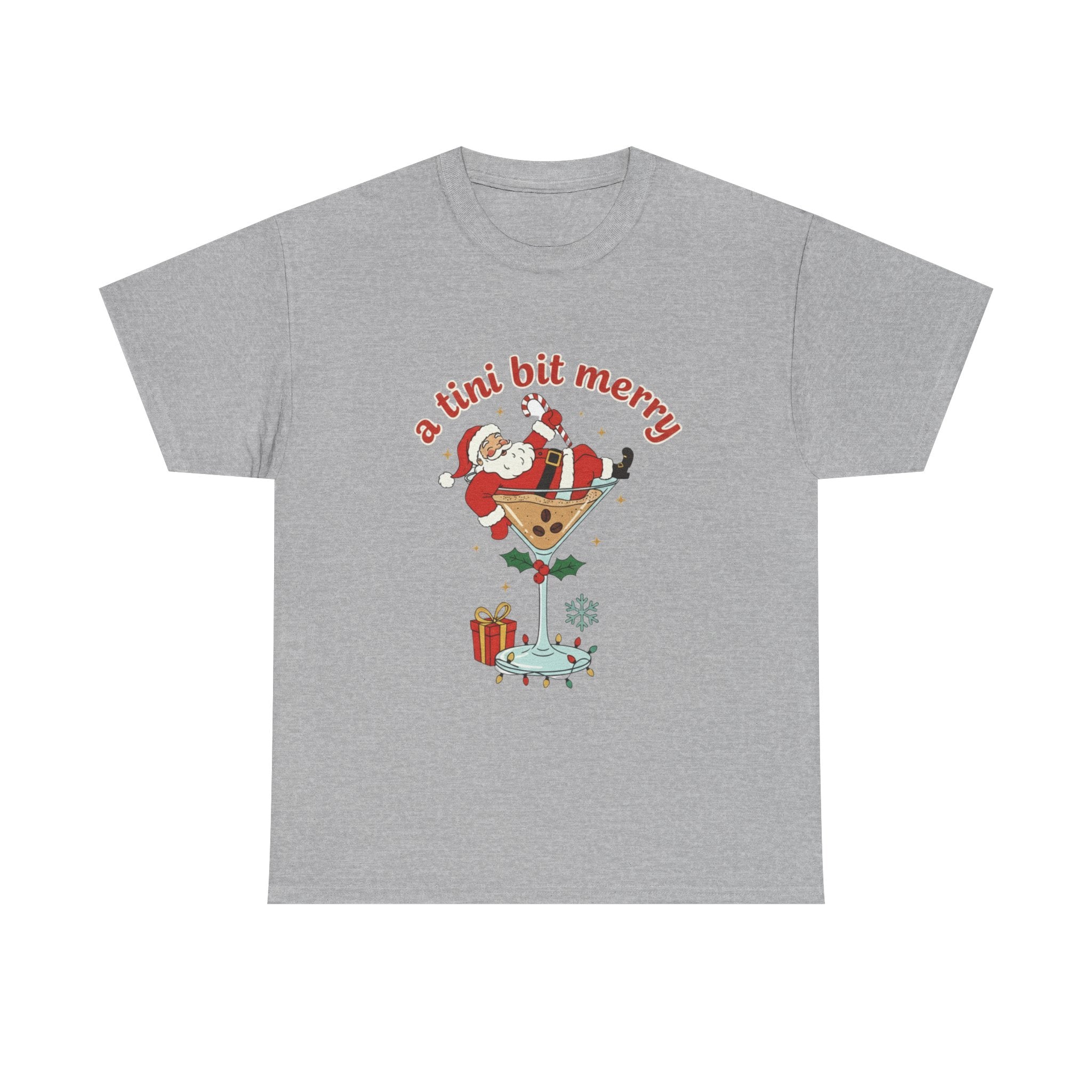 Santa Espresso Martini Tee, Christmas Holiday Shirt, Funny Cocktail Top, Festive Unisex T-Shirt, Xmas Party Apparel