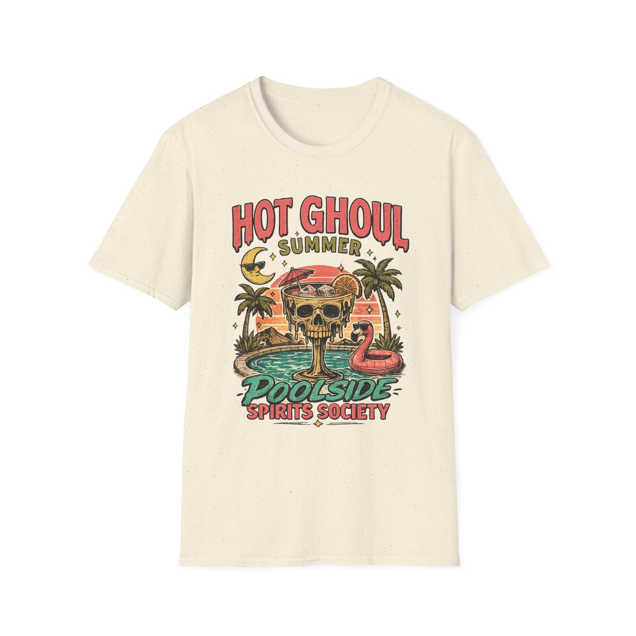 Retro Skull Poolside Graphic Tee - Boo Crew Boutique