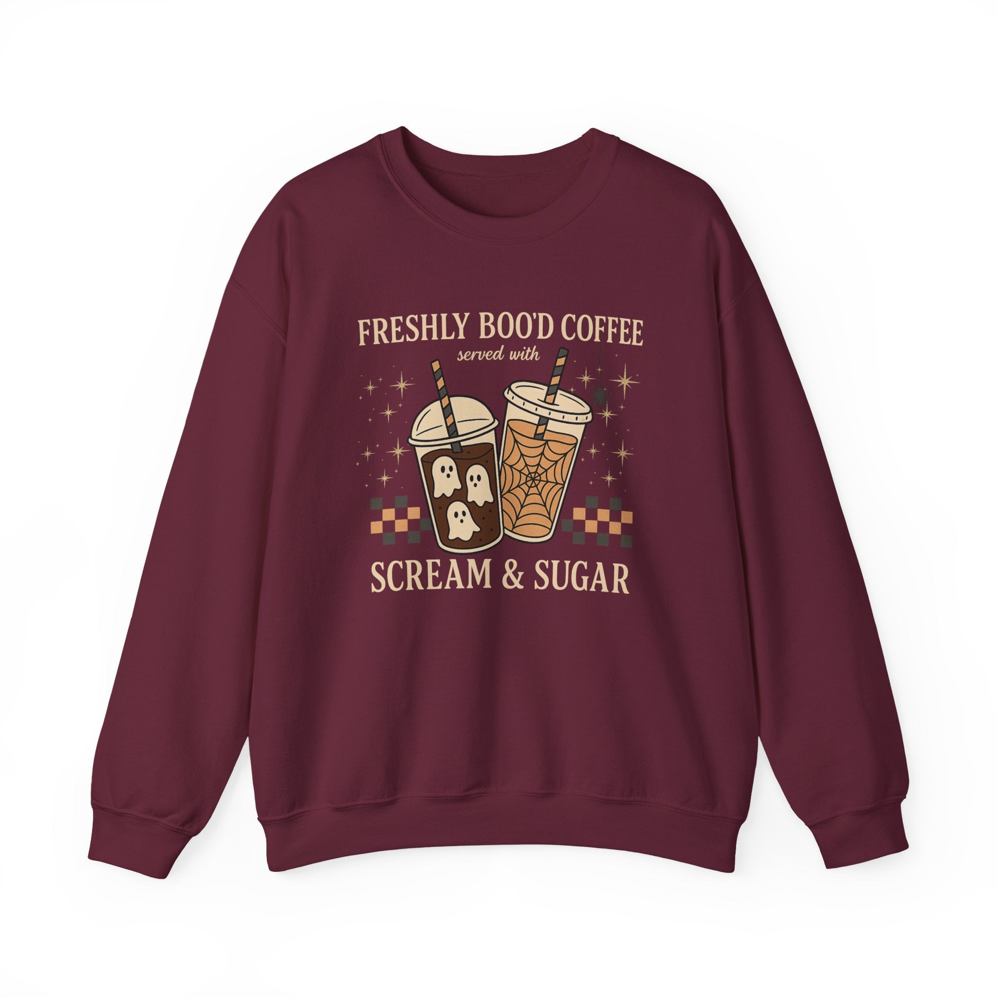 Spooky Coffee Sweatshirt — Halloween Ghostly Crewneck - Boo Crew Boutique