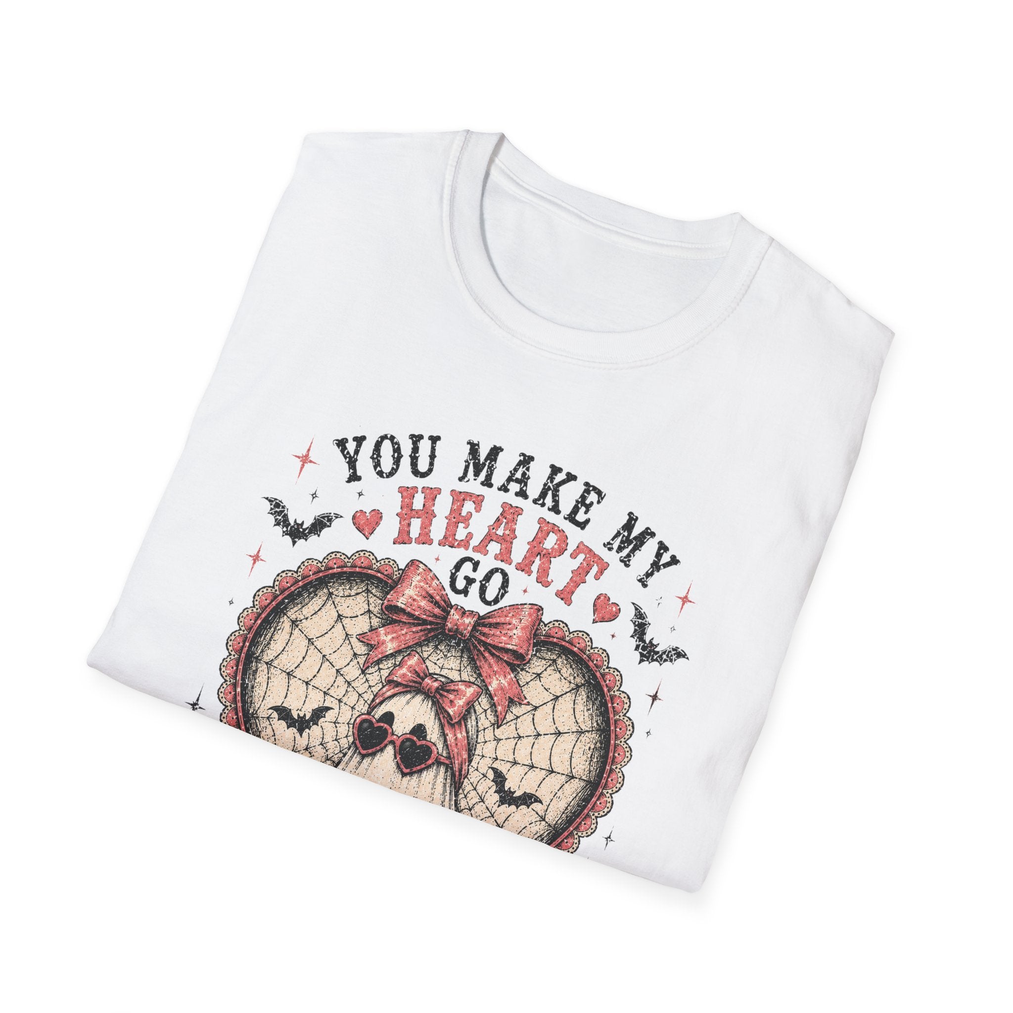 You Make My Heart Go Boo T-Shirt — Cute Gothic Halloween Graphic Tee - Boo Crew Boutique