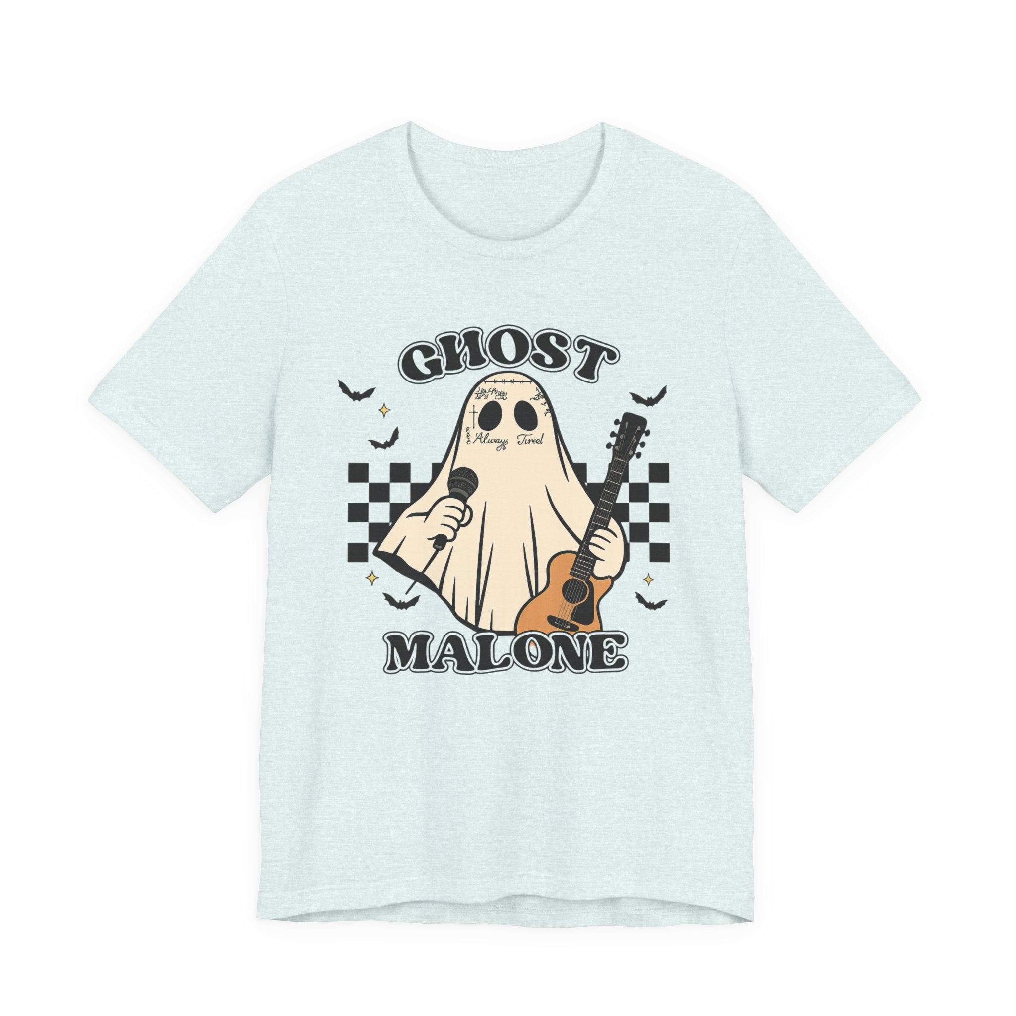 Ghost Malone Tee - Fun Ghost Graphic Tee, Perfect for Halloween, Music Lovers, Casual Wear, Gift