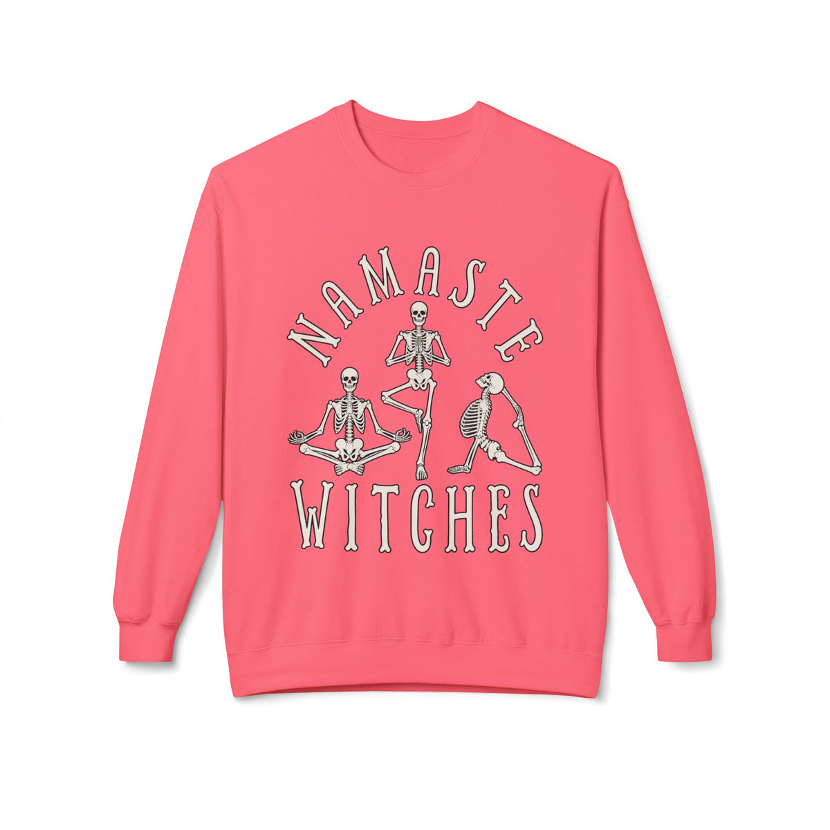 Namaste Witches Halloween Sweatshirt — Skeleton Yoga Crewneck - Boo Crew Boutique