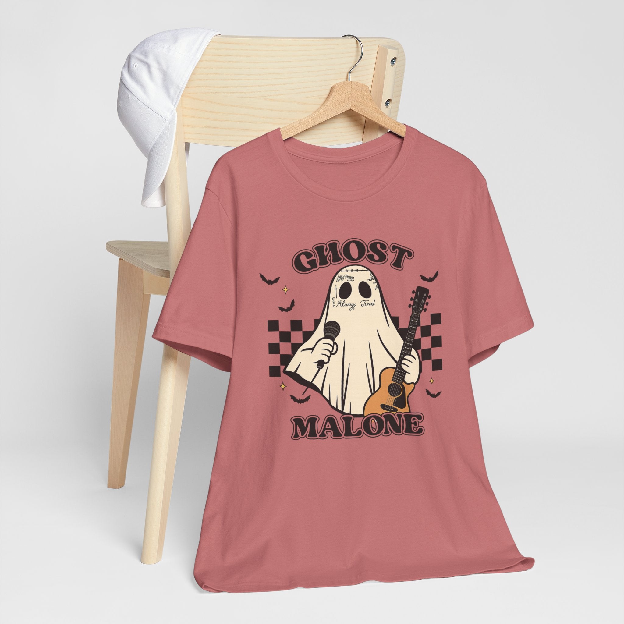Ghost Malone Tee - Fun Ghost Graphic Tee, Perfect for Halloween, Music Lovers, Casual Wear, Gift