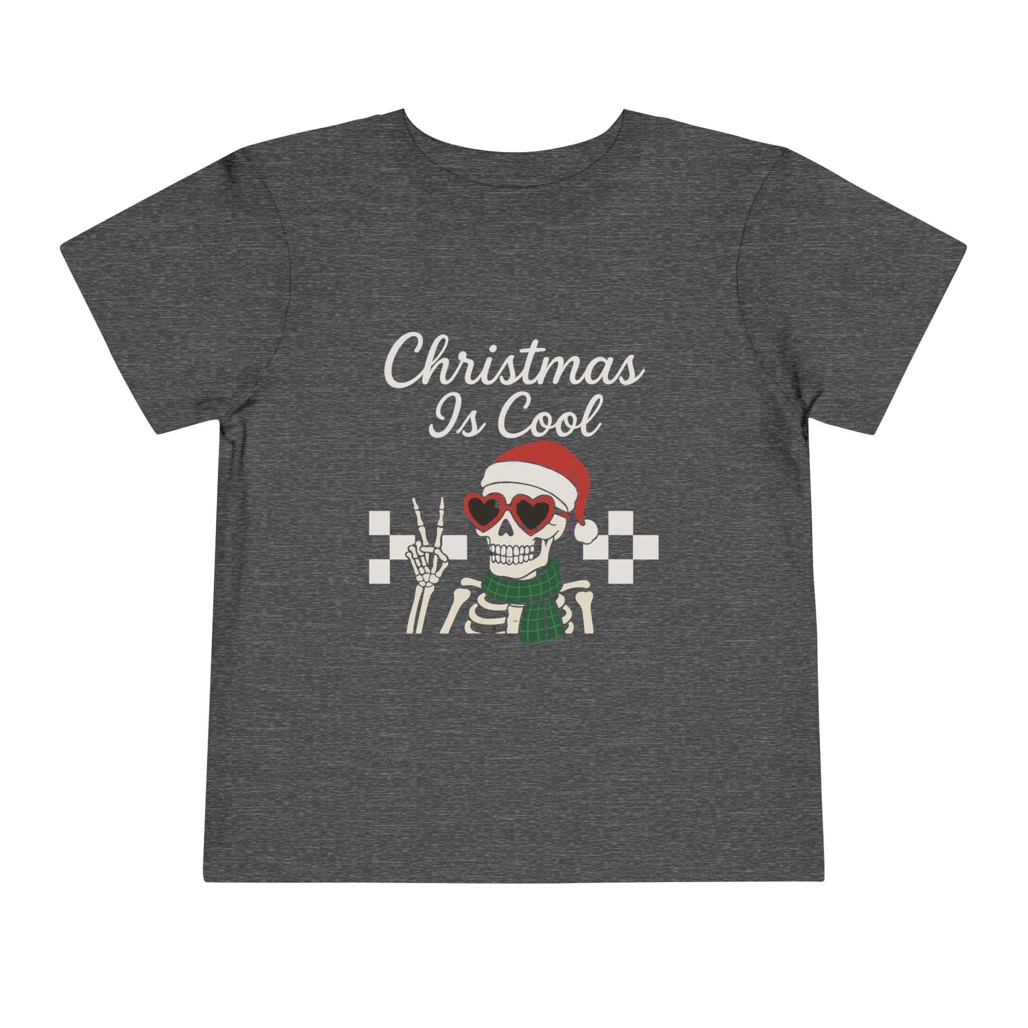 Toddler Skeleton Christmas Tee, Fun Kids Holiday Shirt, Cute Toddler Christmas Apparel, Halloween and Christmas Gift, Festive Toddler Wear