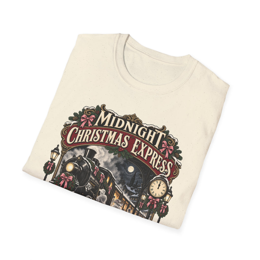 Midnight Christmas Express T-Shirt — Last Train Before Dawn Holiday Tee