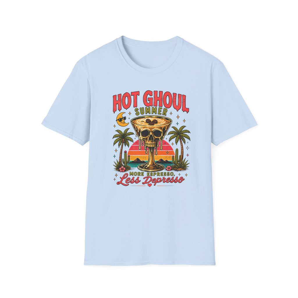 More Espresso Less Depresso Skull & Palm Tee - Boo Crew Boutique