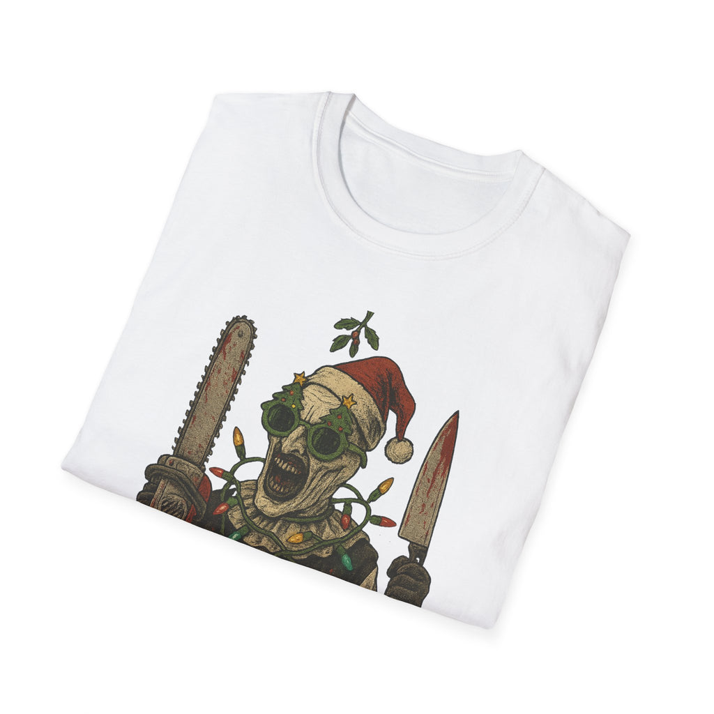 Terrifier Holiday Unisex T-Shirt - Perfect for Horror Fans, Halloween, Christmas, Cozy Wear, Gift for Horror Fan