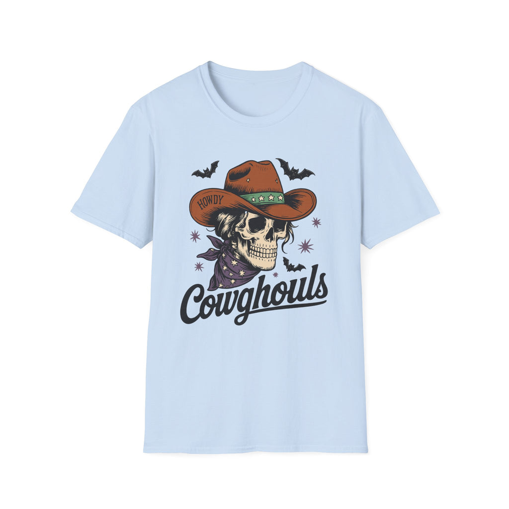 Cowghouls Skull Cowboy T-Shirt — Halloween Western Graphic Tee - Boo Crew Boutique
