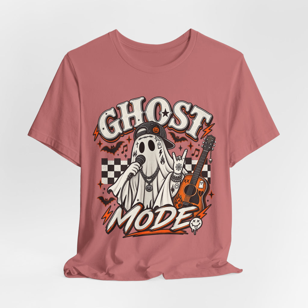 Ghost Mode T-Shirt — Retro Halloween Graphic Tee - Boo Crew Boutique