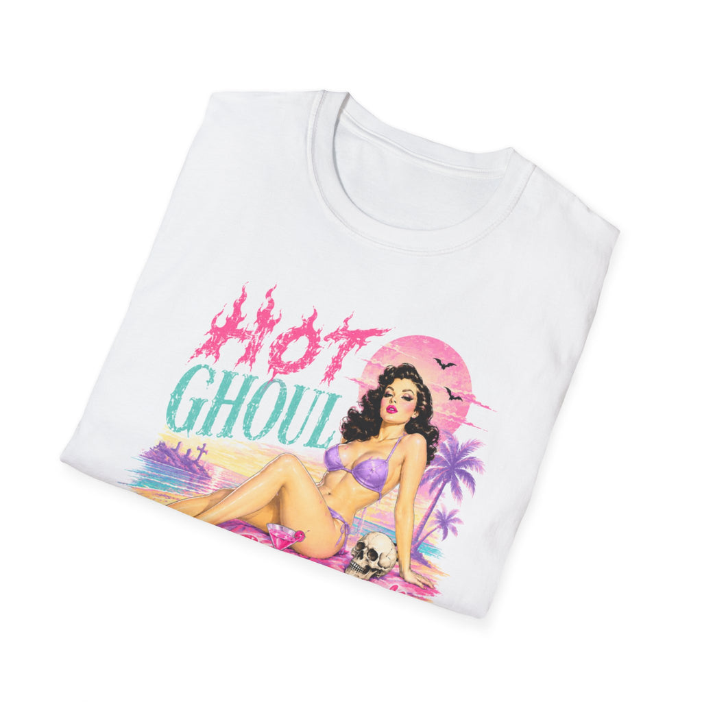 Hot Ghoul Summer T-Shirt — Retro Pinup Beach Graphic Tee - Boo Crew Boutique