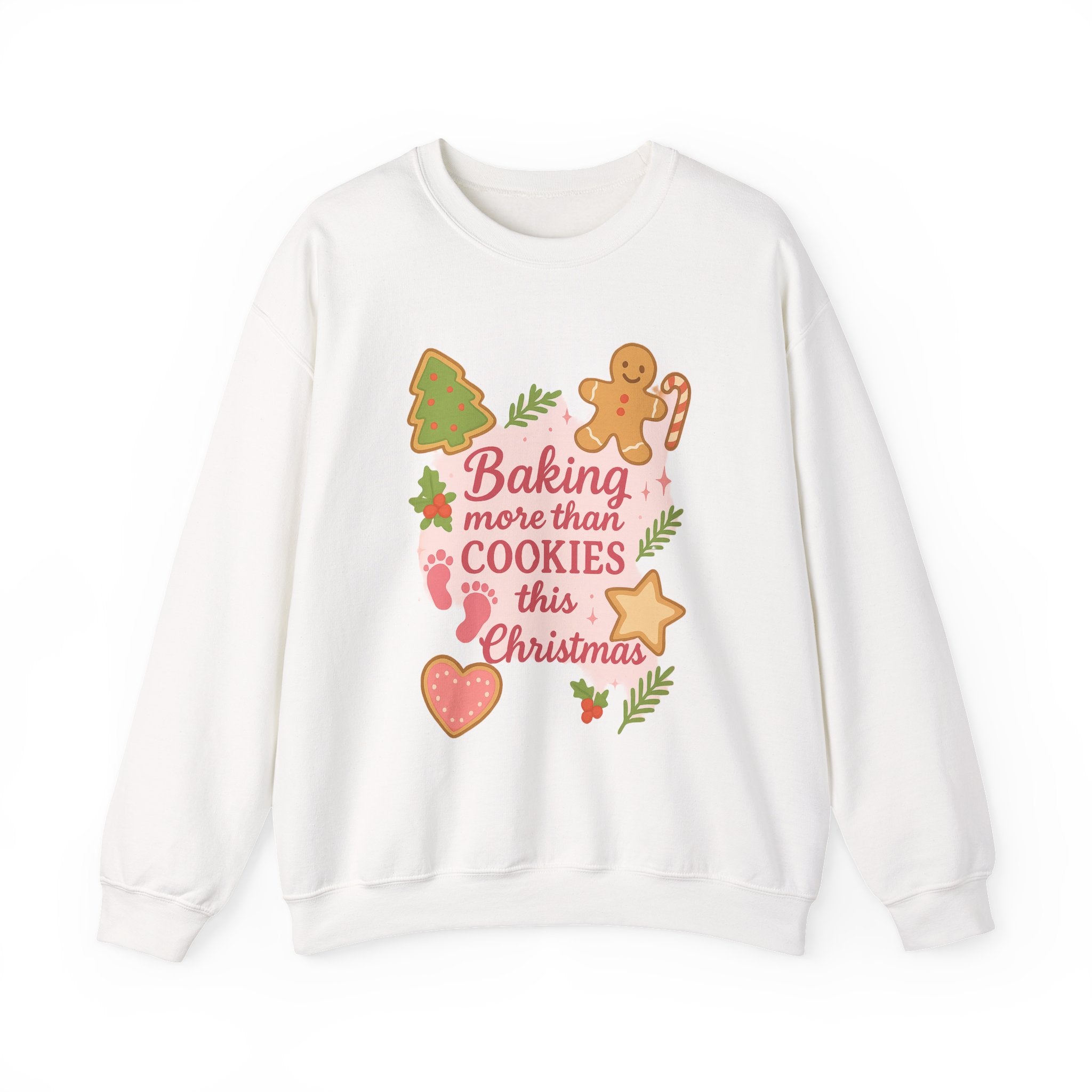 Baking More Than Cookies This Christmas Sweatshirt | Christmas Baking Crewneck, Gift for Expecting Mom