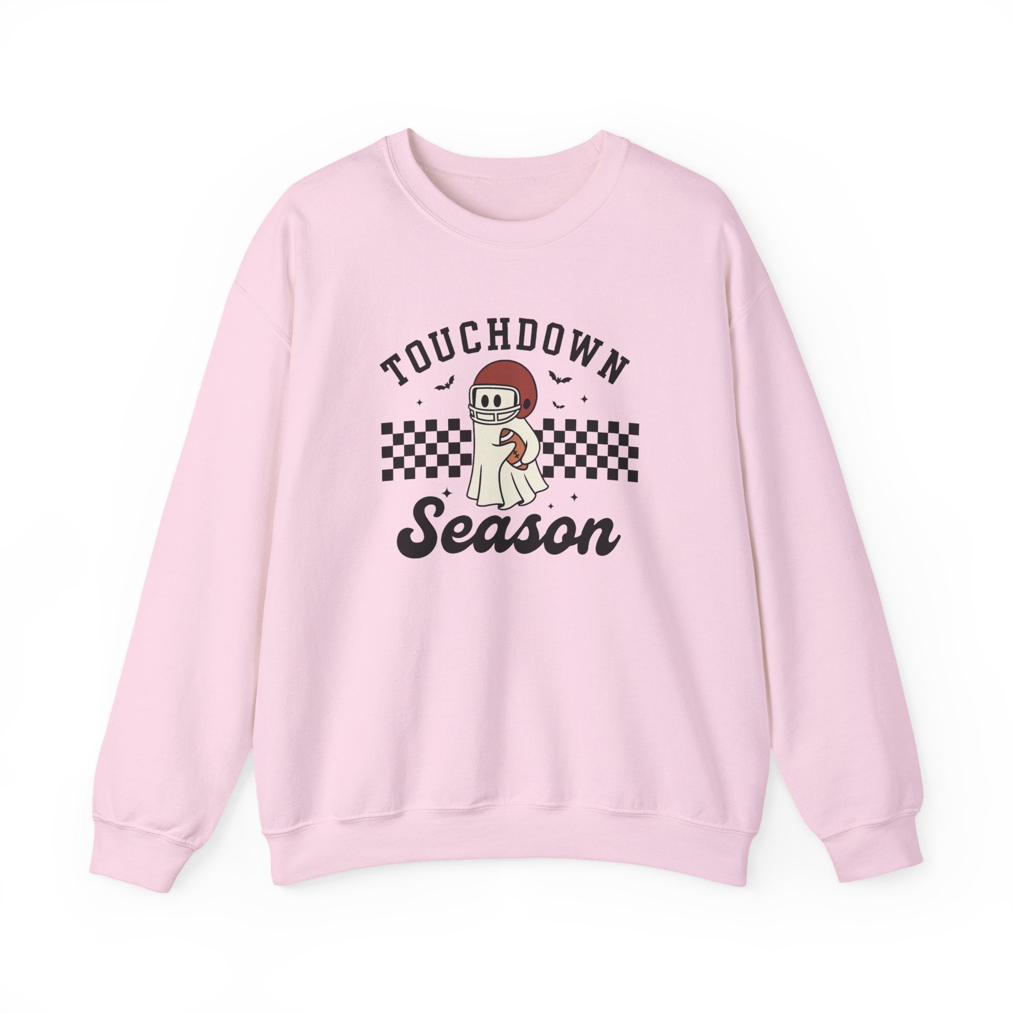 Touchdown Season Crewneck Sweatshirt — Vintage Football Dog Graphic - Boo Crew Boutique