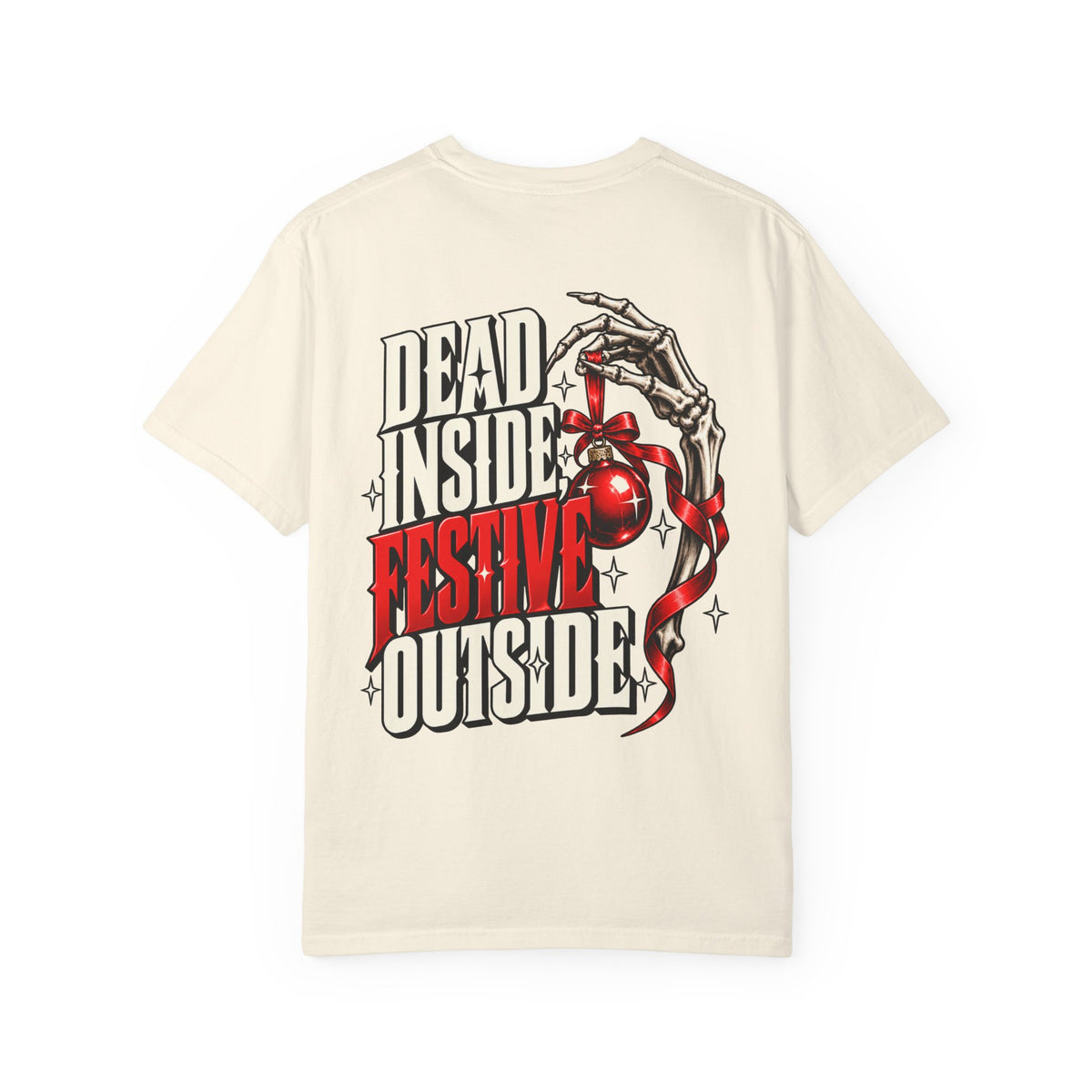 Dead Inside Festive Outside Men's Christmas Tee - Boo Crew Boutique