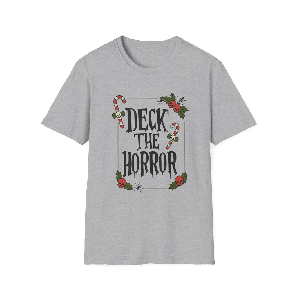 Christmas Horror T-Shirt, Merry Christmas Tee, Unisex Graphic Shirt, Gift for Horror Lovers, Deck the Horror Tee - Boo Crew Boutique