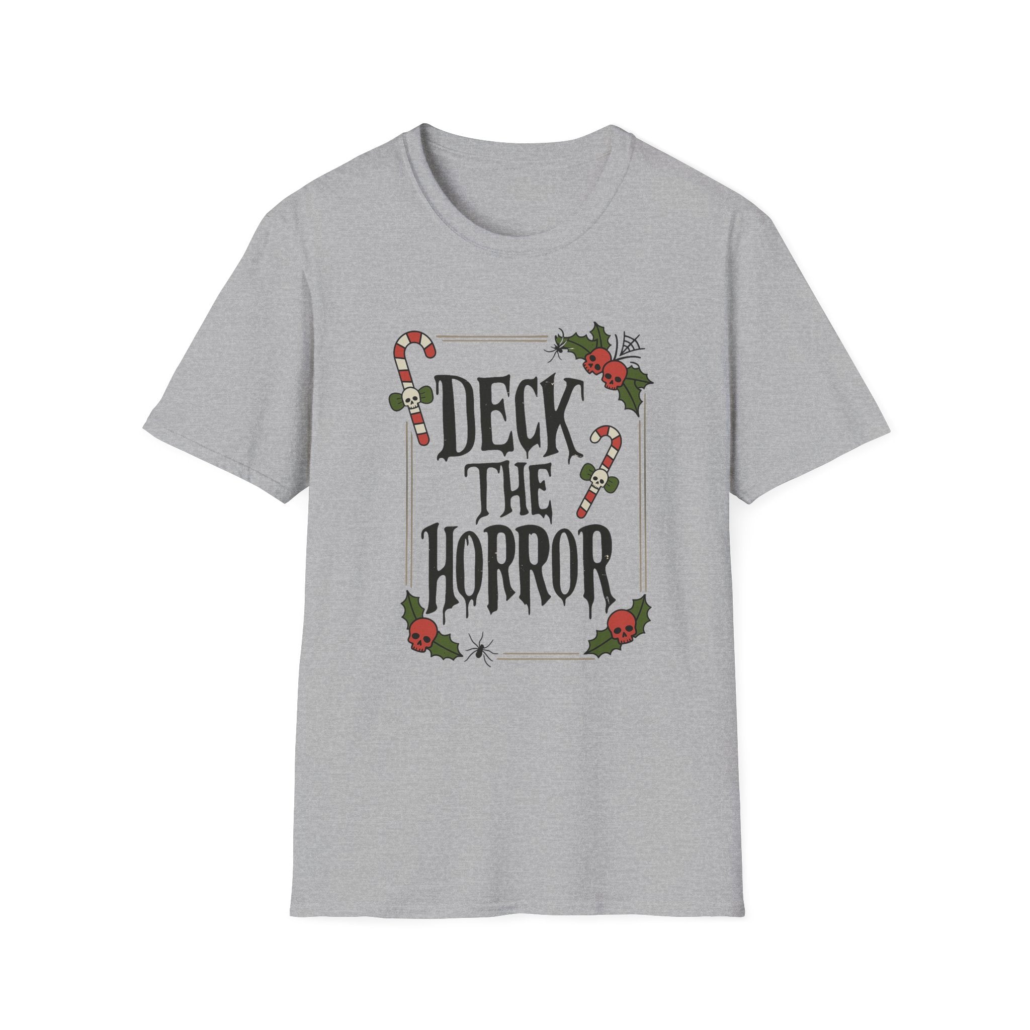 Christmas Horror T-Shirt, Merry Christmas Tee, Unisex Graphic Shirt, Gift for Horror Lovers, Deck the Horror Tee