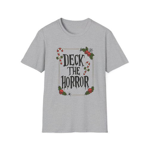 Christmas Horror T-Shirt, Merry Christmas Tee, Unisex Graphic Shirt, Gift for Horror Lovers, Deck the Horror Tee - Boo Crew Boutique
