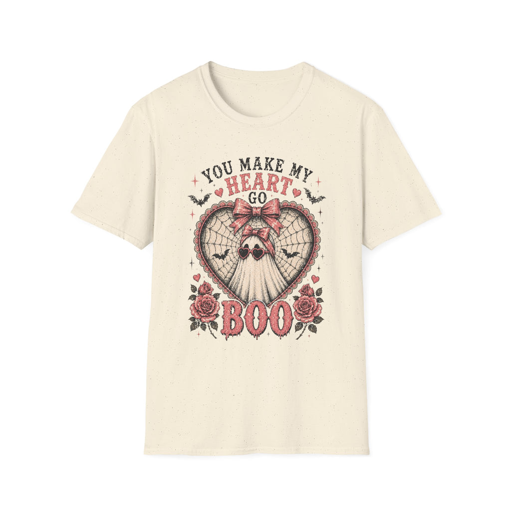 You Make My Heart Go Boo T-Shirt — Cute Gothic Halloween Graphic Tee - Boo Crew Boutique