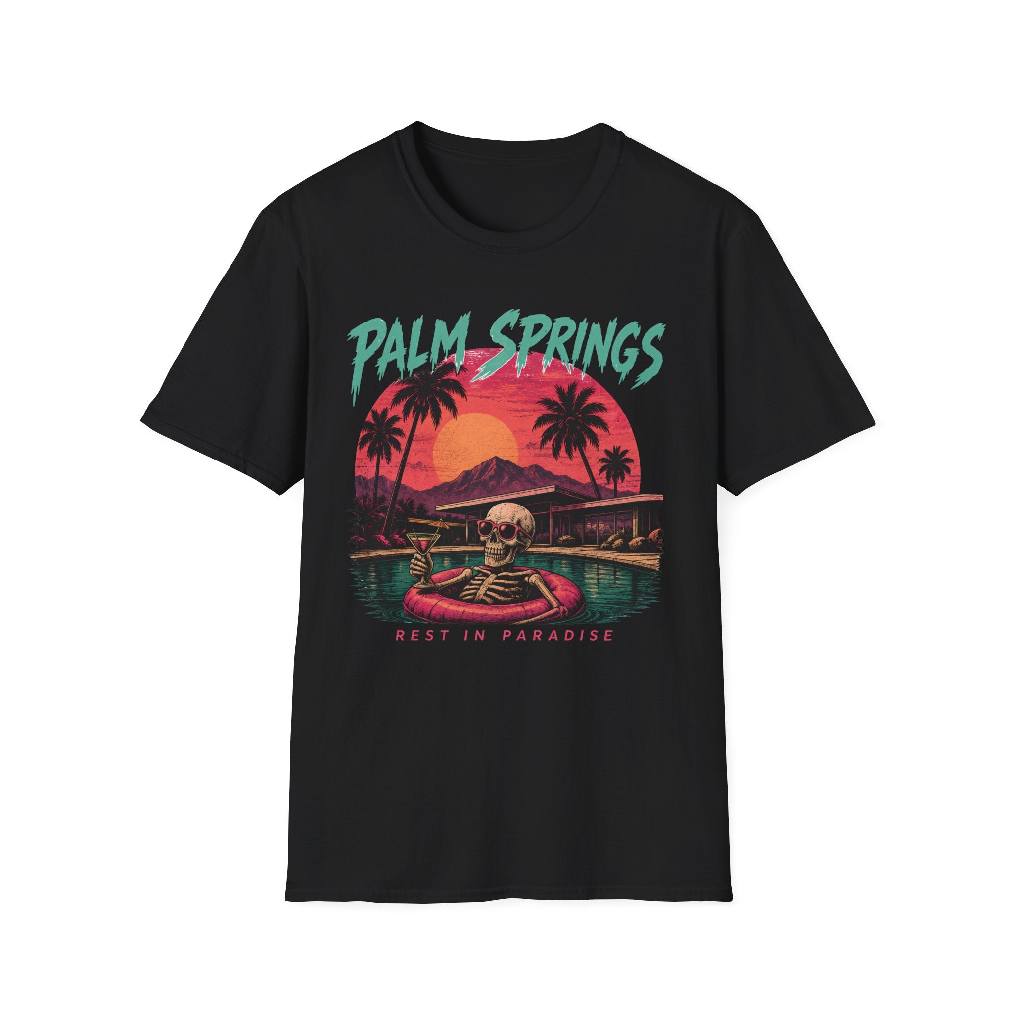 Palm Springs Retro Sunset T-Shirt - Boo Crew Boutique