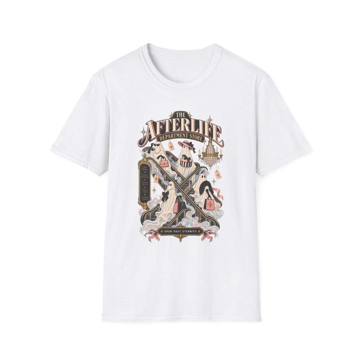Afterlife Department Store T-Shirt — Spooky Retro Funeral Humor Tee