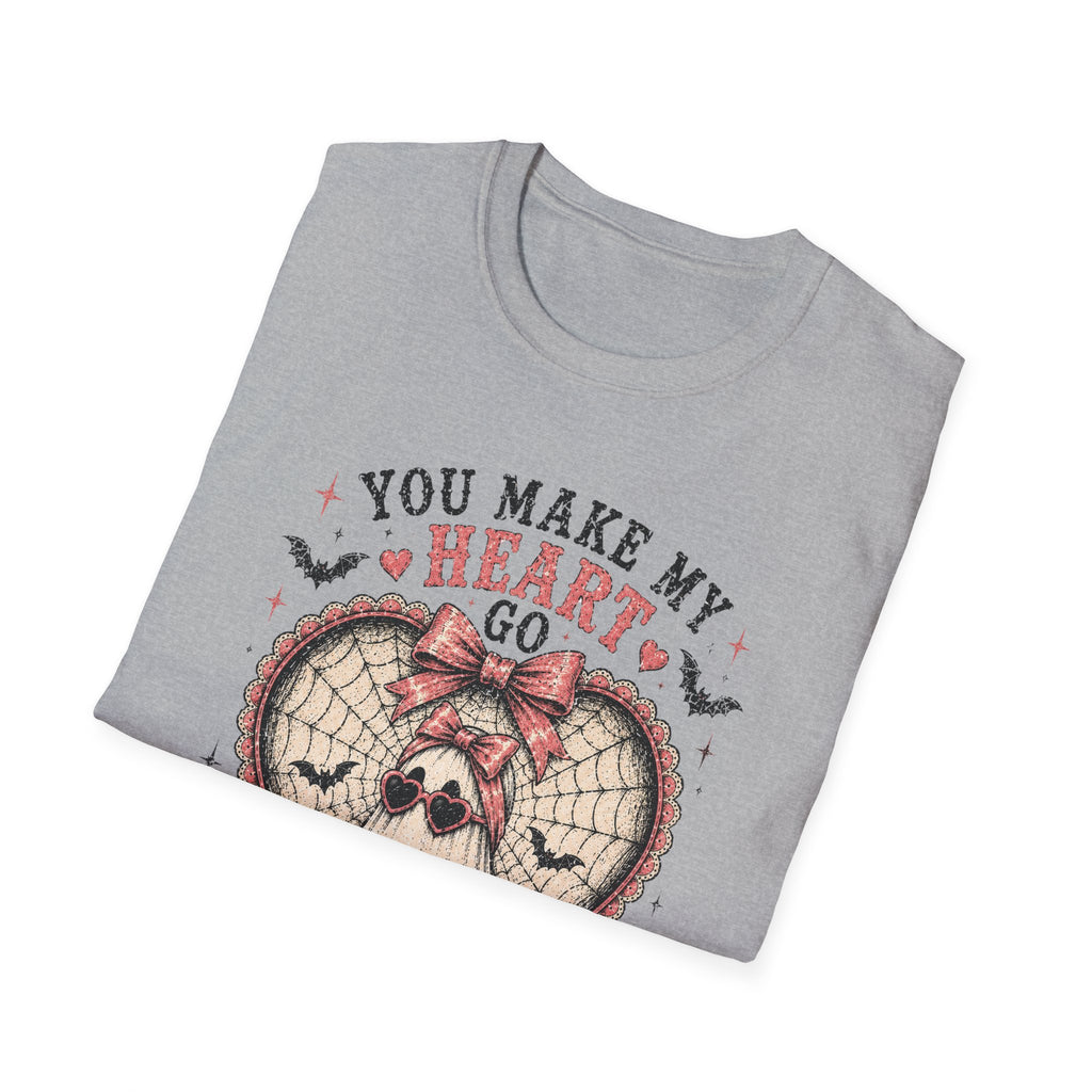 You Make My Heart Go Boo T-Shirt — Cute Gothic Halloween Graphic Tee - Boo Crew Boutique