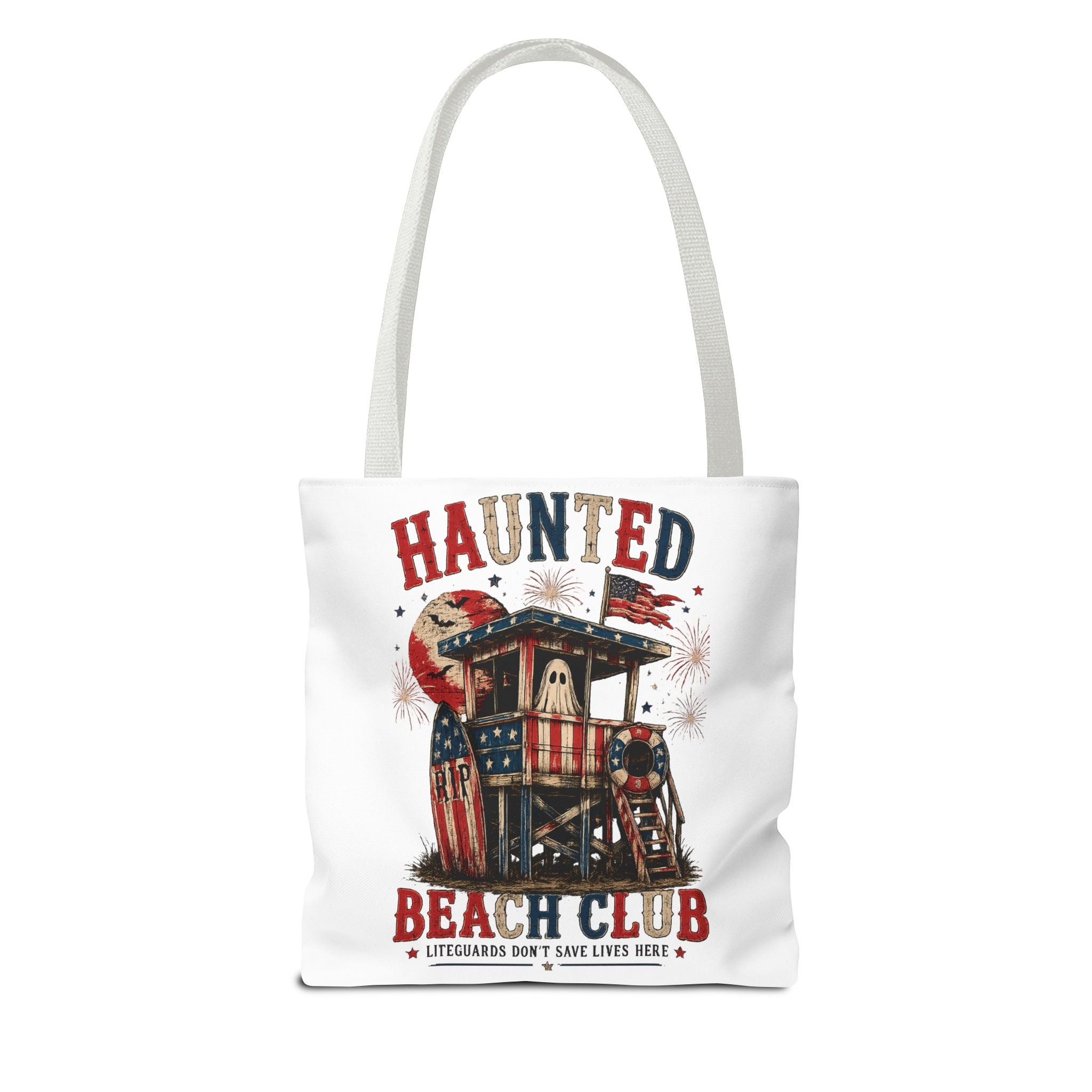 Haunted Beach Club Tote Bag — Horror Summer Graphic - Boo Crew Boutique