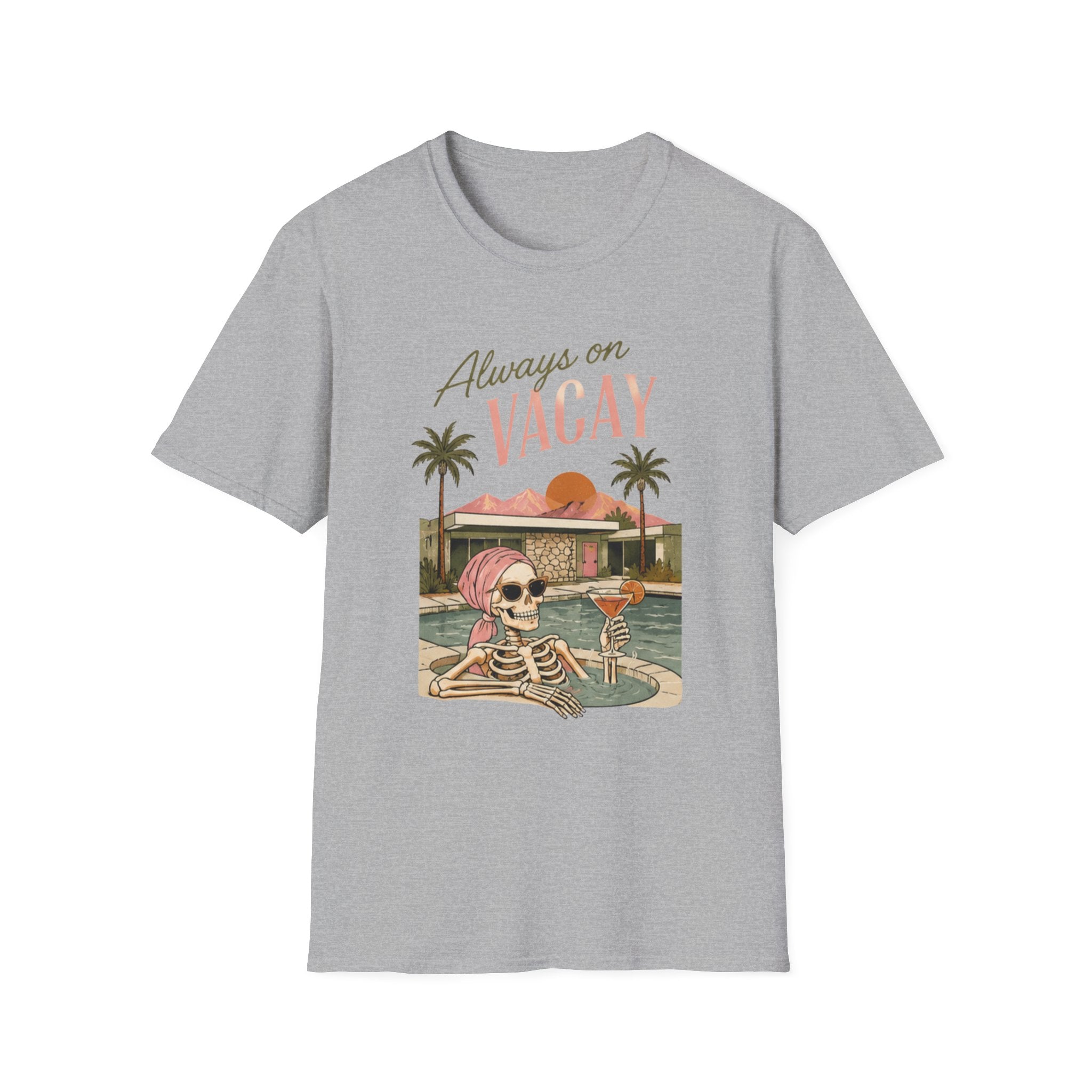 Always On Vacay T-Shirt — Retro Palm Tree Vacation Tee - Boo Crew Boutique