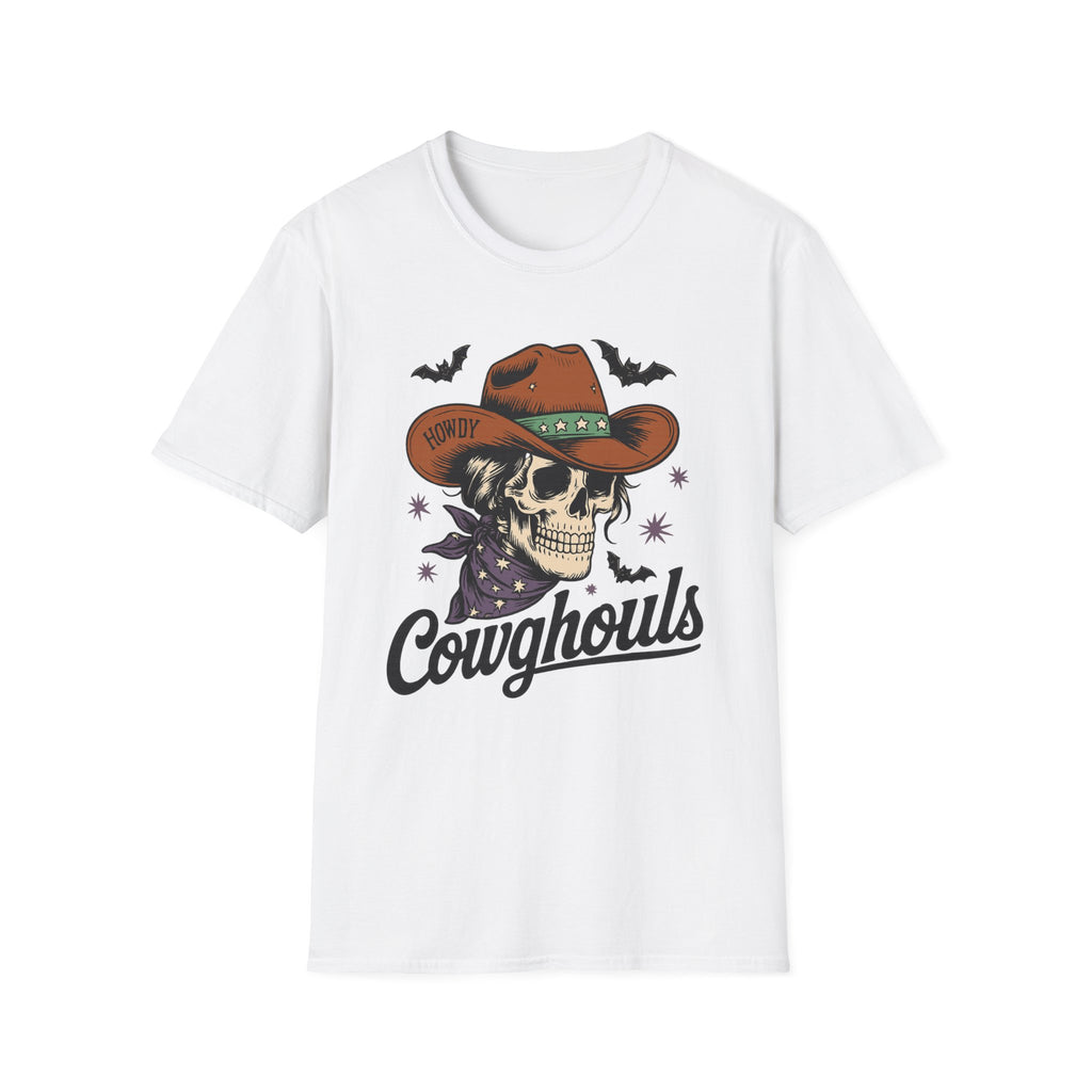 Cowghouls Skull Cowboy T-Shirt — Halloween Western Graphic Tee - Boo Crew Boutique