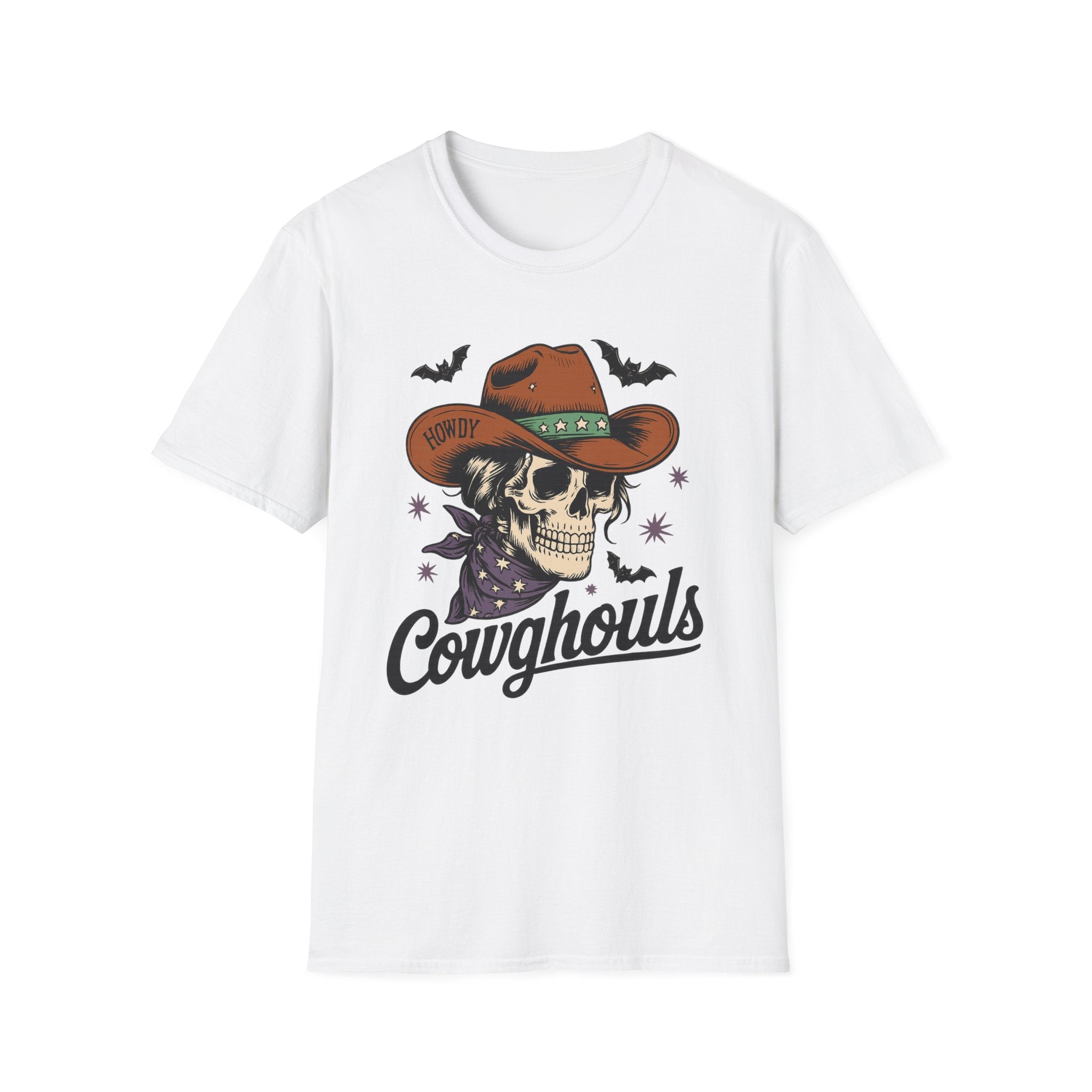 Cowghouls Skull Cowboy T-Shirt — Halloween Western Graphic Tee - Boo Crew Boutique