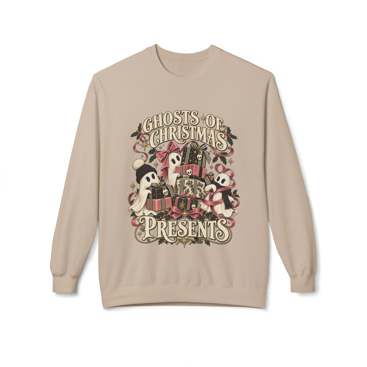 Ghosts of Christmas Presents Holiday Crewneck Sweatshirt - Boo Crew Boutique