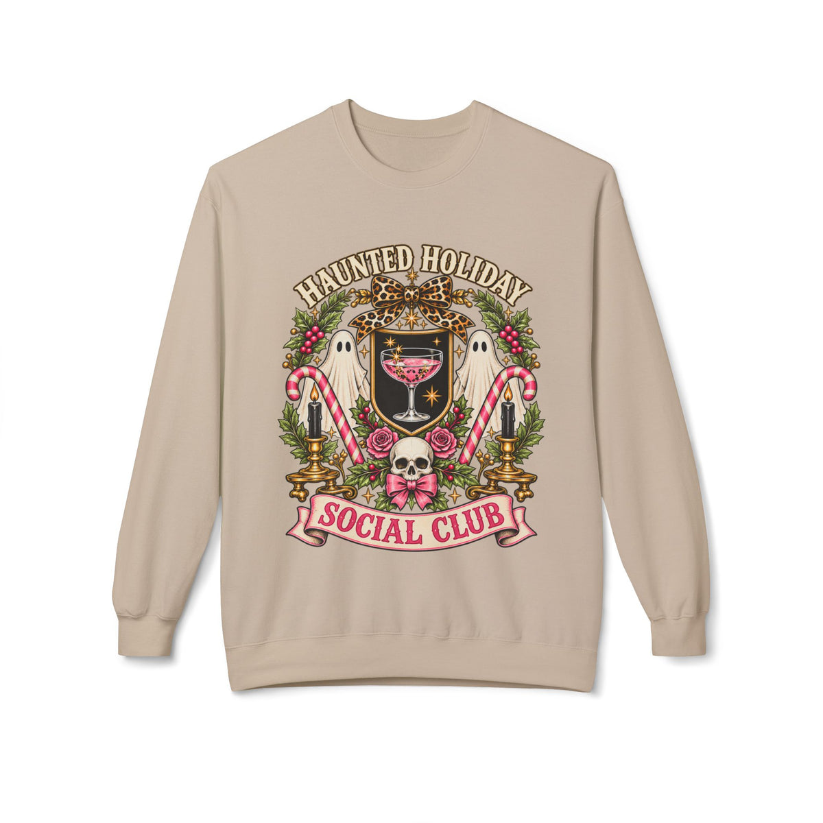Haunted Holiday Social Club Christmas Sweatshirt - Boo Crew Boutique