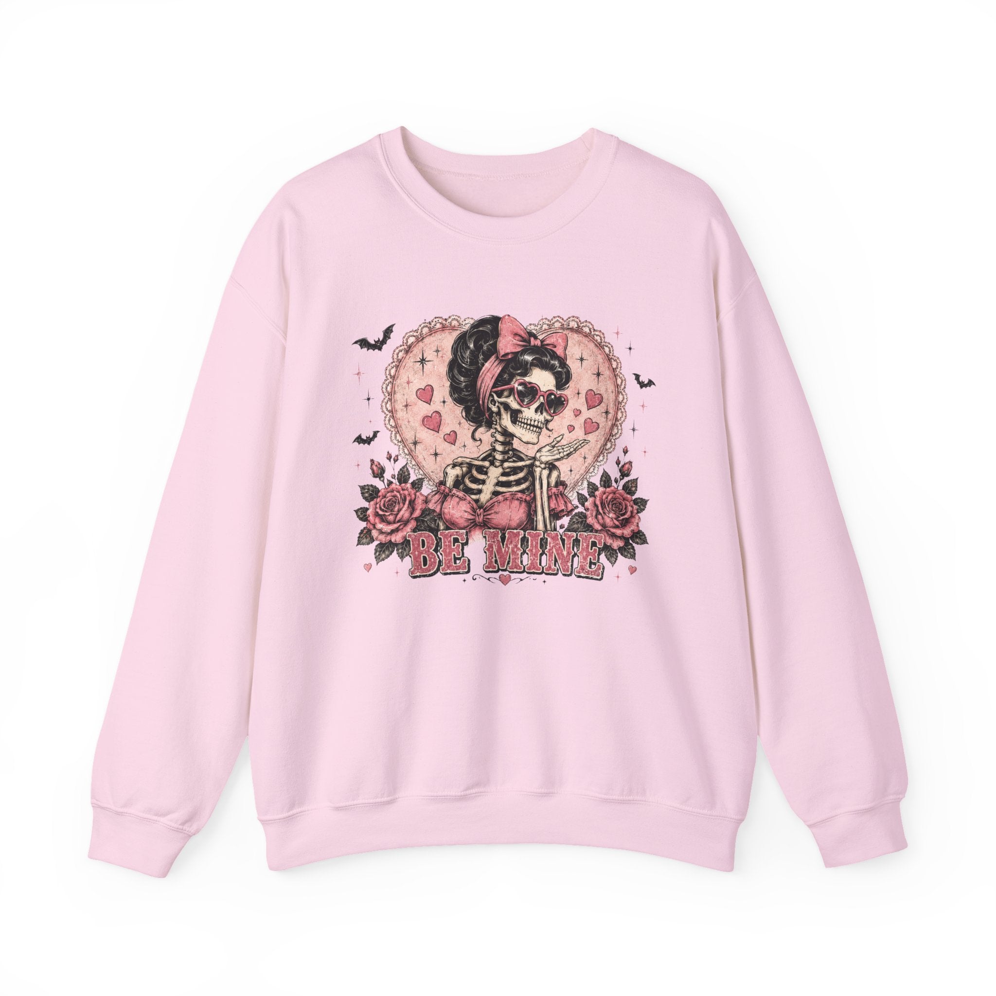 Valentine Skull 'Be Mine' Crewneck Sweatshirt
