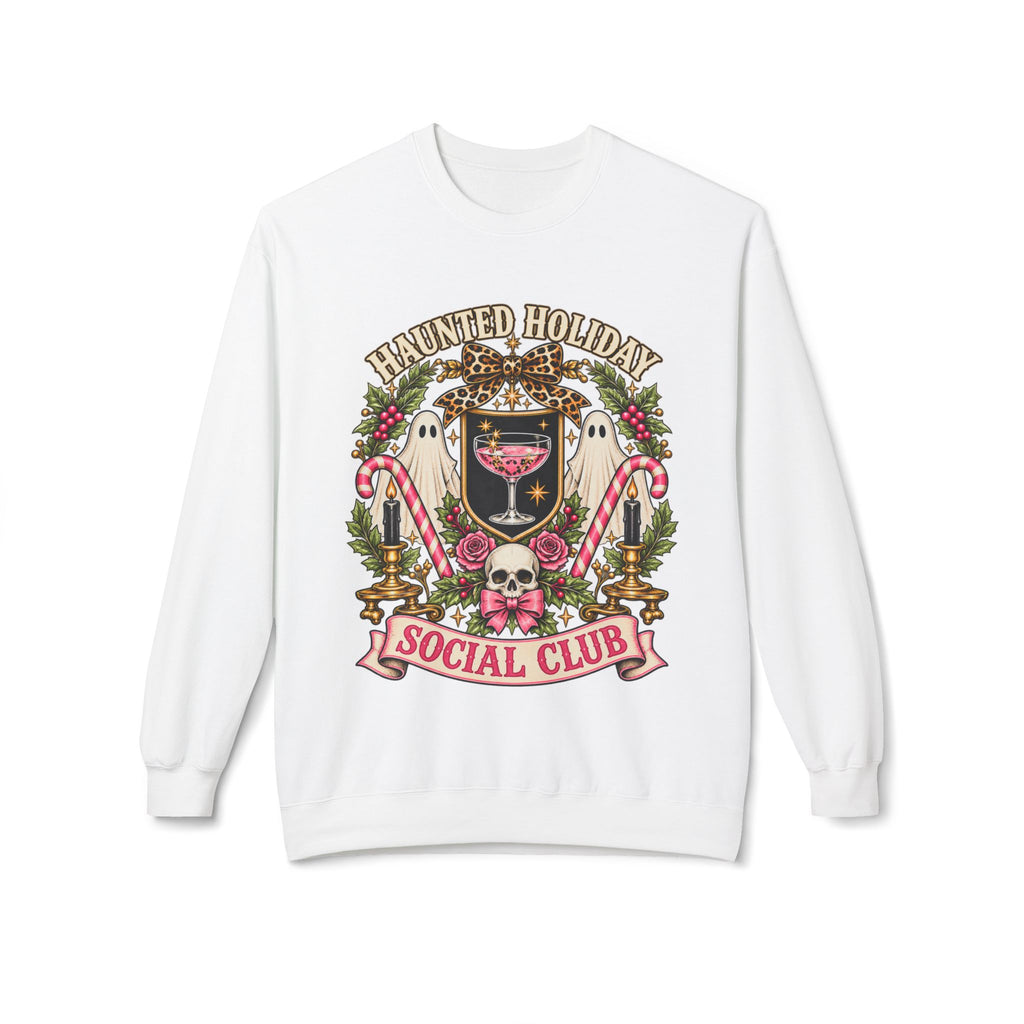 Haunted Holiday Social Club Christmas Sweatshirt - Boo Crew Boutique