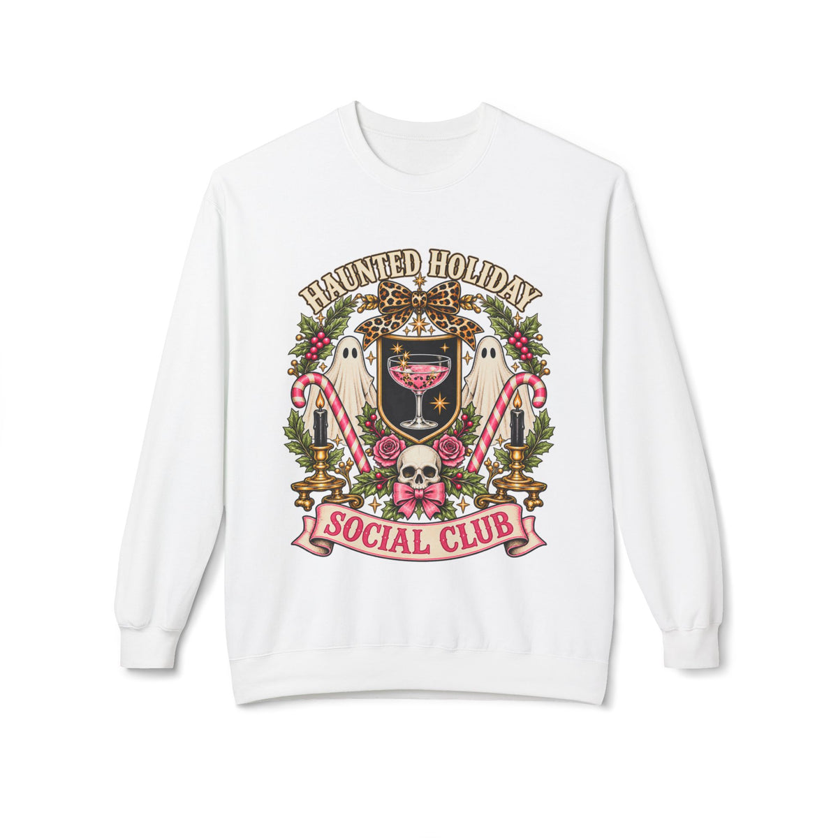 Haunted Holiday Social Club Christmas Sweatshirt - Boo Crew Boutique