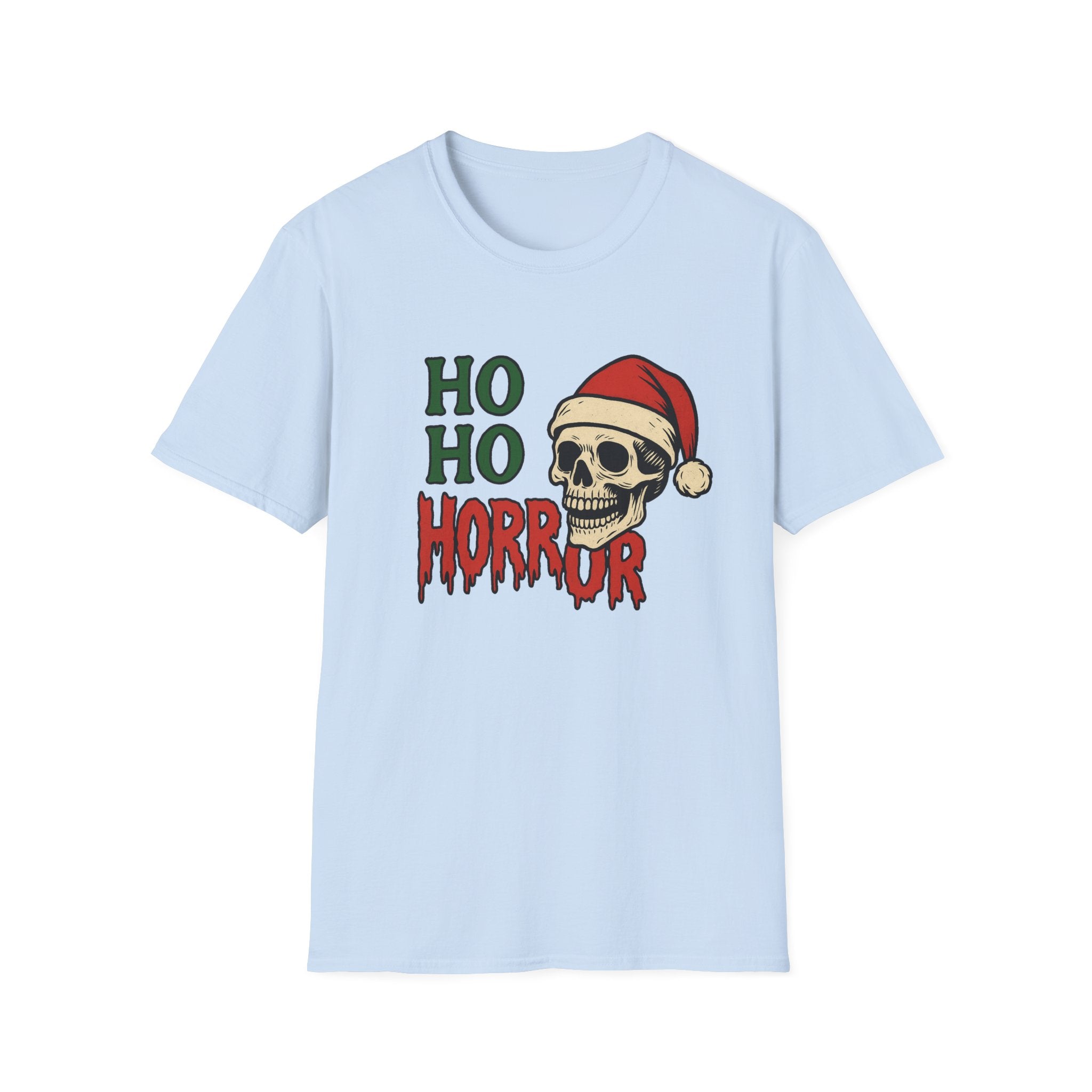 Christmas Horror T-Shirt | Unisex Christmas Tee | Skull Santa Design | Halloween Meets Christmas | Perfect for Parties, Gift Giving