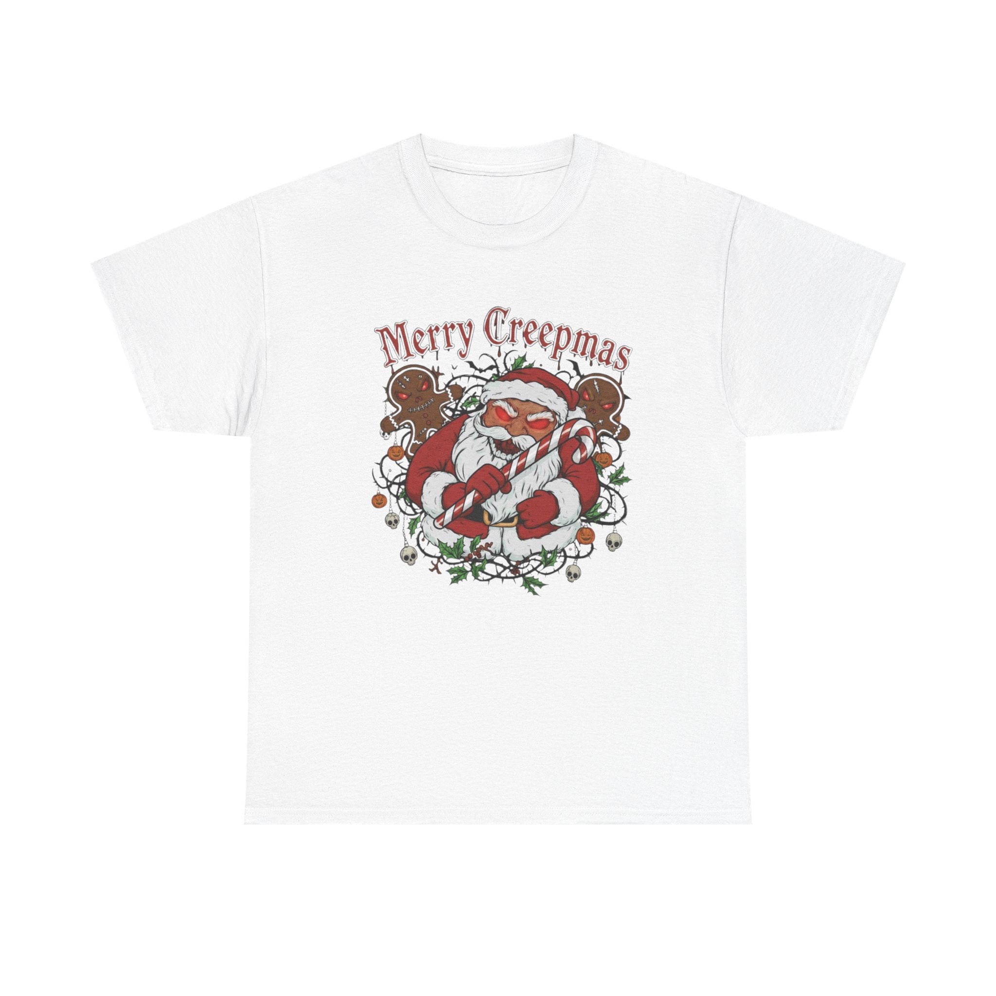 Merry Creepmas Santa T-Shirt | Creepy Christmas Shirt, Spooky Santa Tee