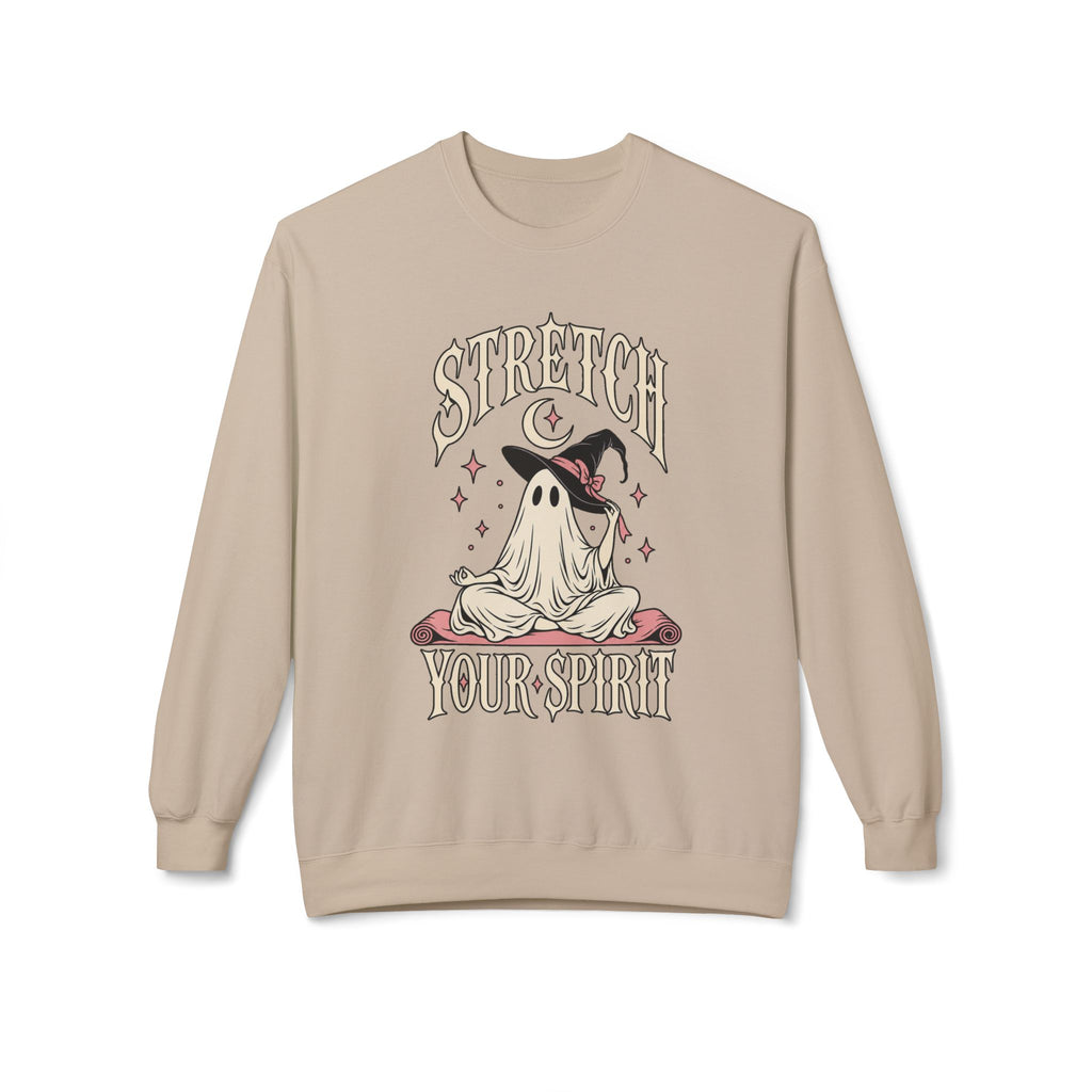 Stretch Your Spirit Halloween Sweatshirt — Ghost Yoga Crewneck - Boo Crew Boutique
