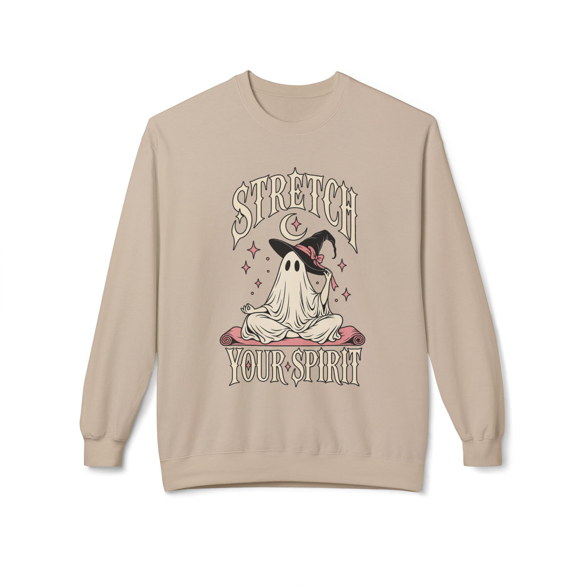Stretch Your Spirit Halloween Sweatshirt — Ghost Yoga Crewneck - Boo Crew Boutique