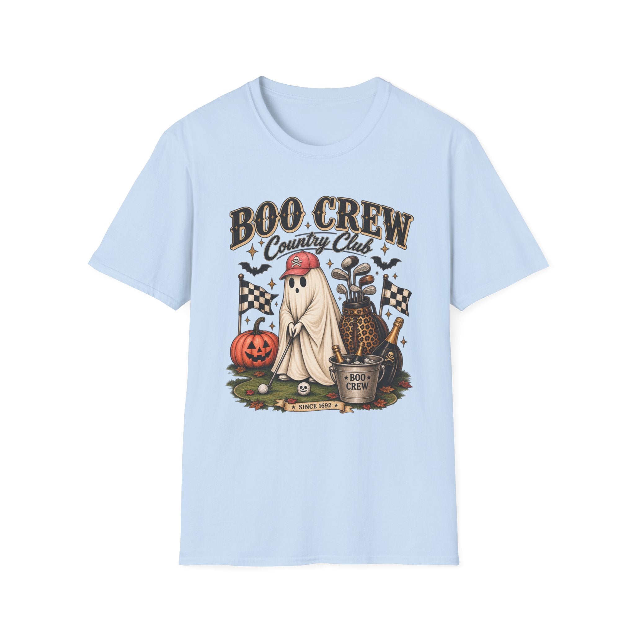 Boo Crew Country Club T-Shirt — Cute Halloween Ghost Golfing Tee - Boo Crew Boutique