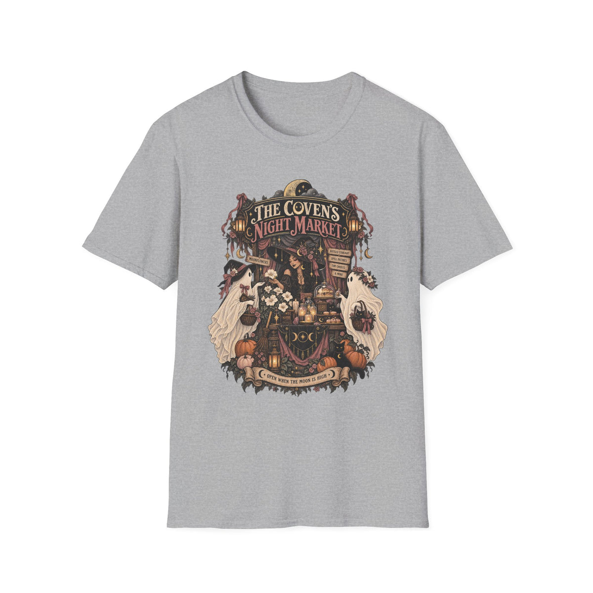 The Coven’s Night Market T-Shirt — Witchy Vintage Graphic Tee - Boo Crew Boutique